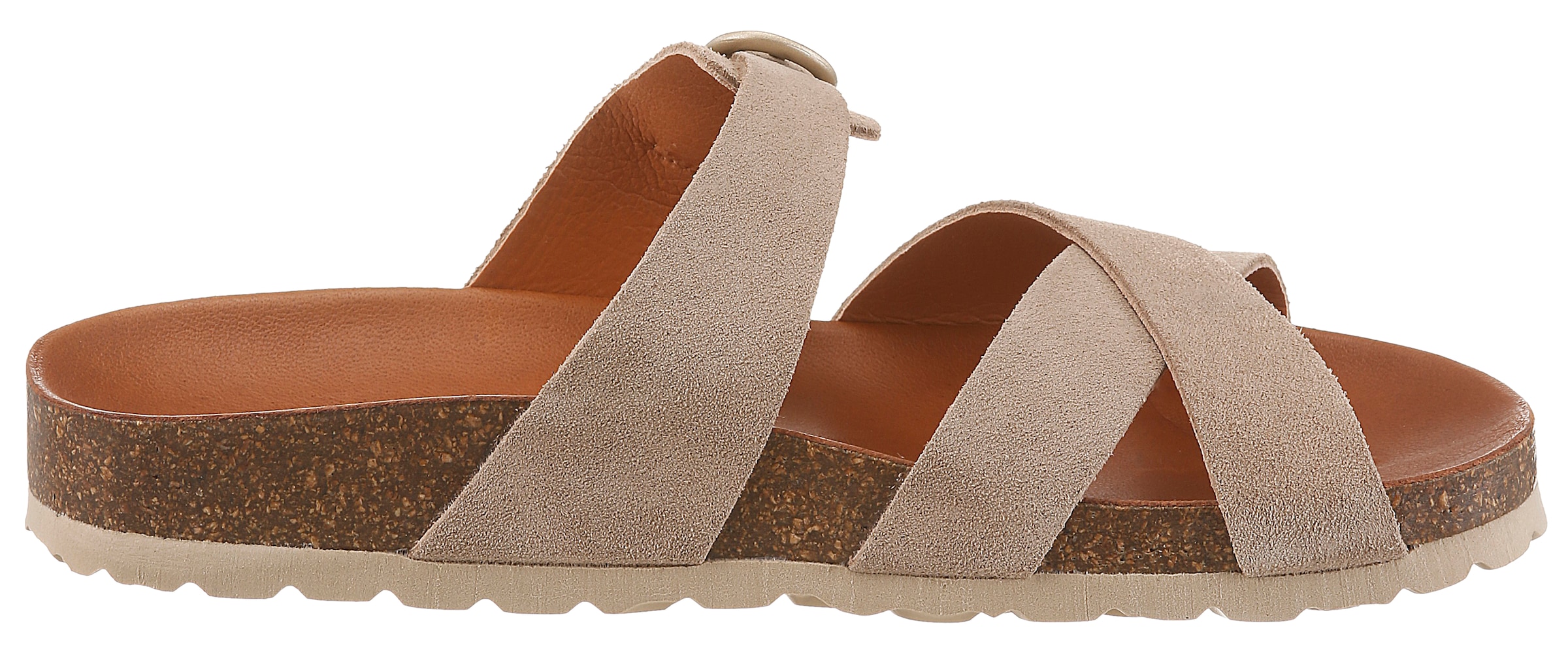 VERBENAS Pantolette »RUBI SERRAJE«  Chaussure d’été, chausson, chaussure de vacances avec boucle réglable