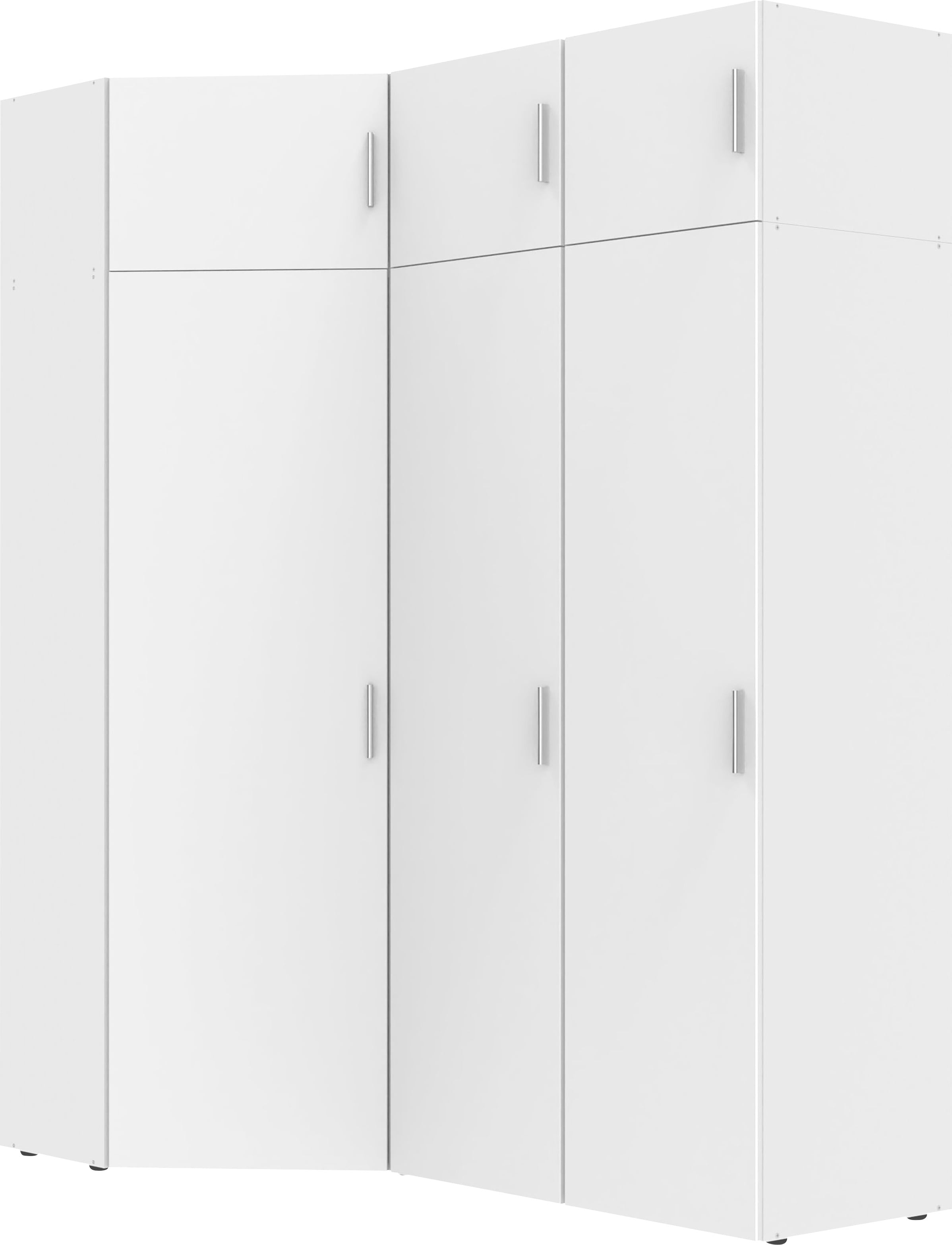 Wimex Schranksystem »Münster«, (Spar-Set, 6tlg: Eckschrank+ 2 Schränke 50cm breit+ 3 Aufsatzmodule), Mehrzweckschrank