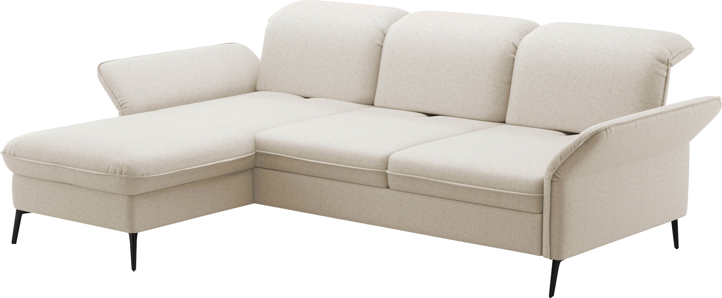 sit&more Ecksofa »Emely, inkl. Sitztiefenverstellung« wahlweise mit Bettfunktion,Bettkasten,Kopf- & Armteilverstellung