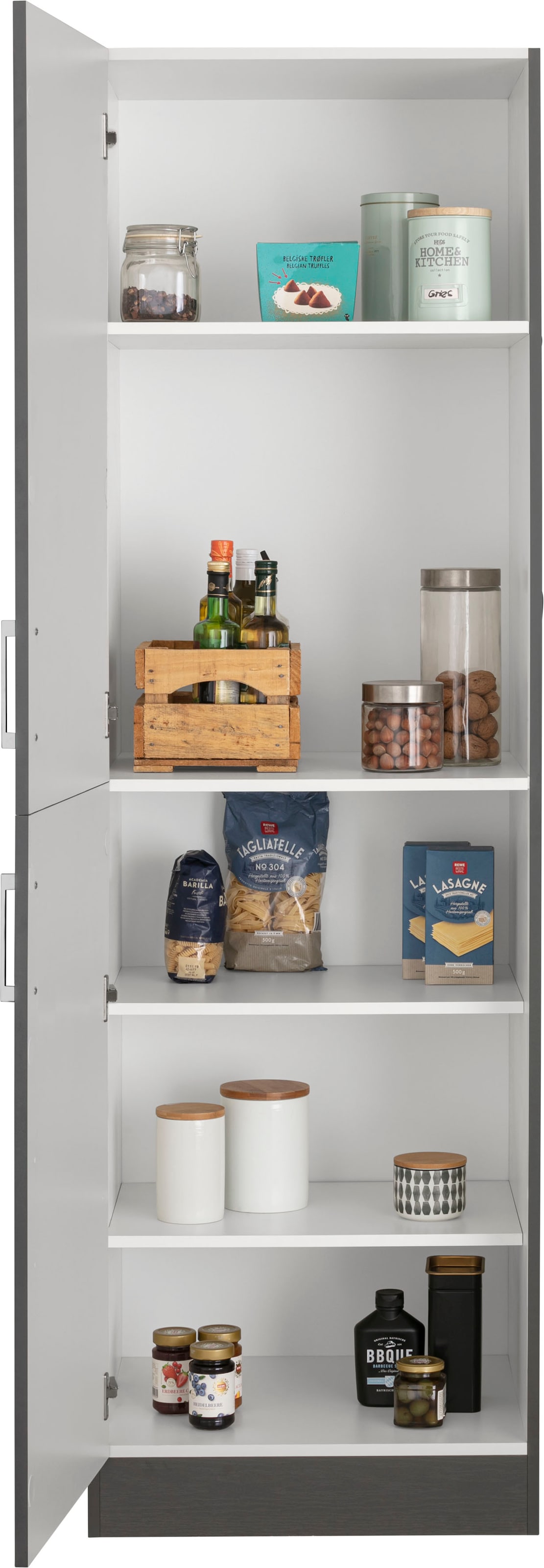 KOCHSTATION Vorratsschrank »KS-Paris« 60 cm breit, 200 cm hoch, viel Stauraum, mit hochwertigem Digitaldruck