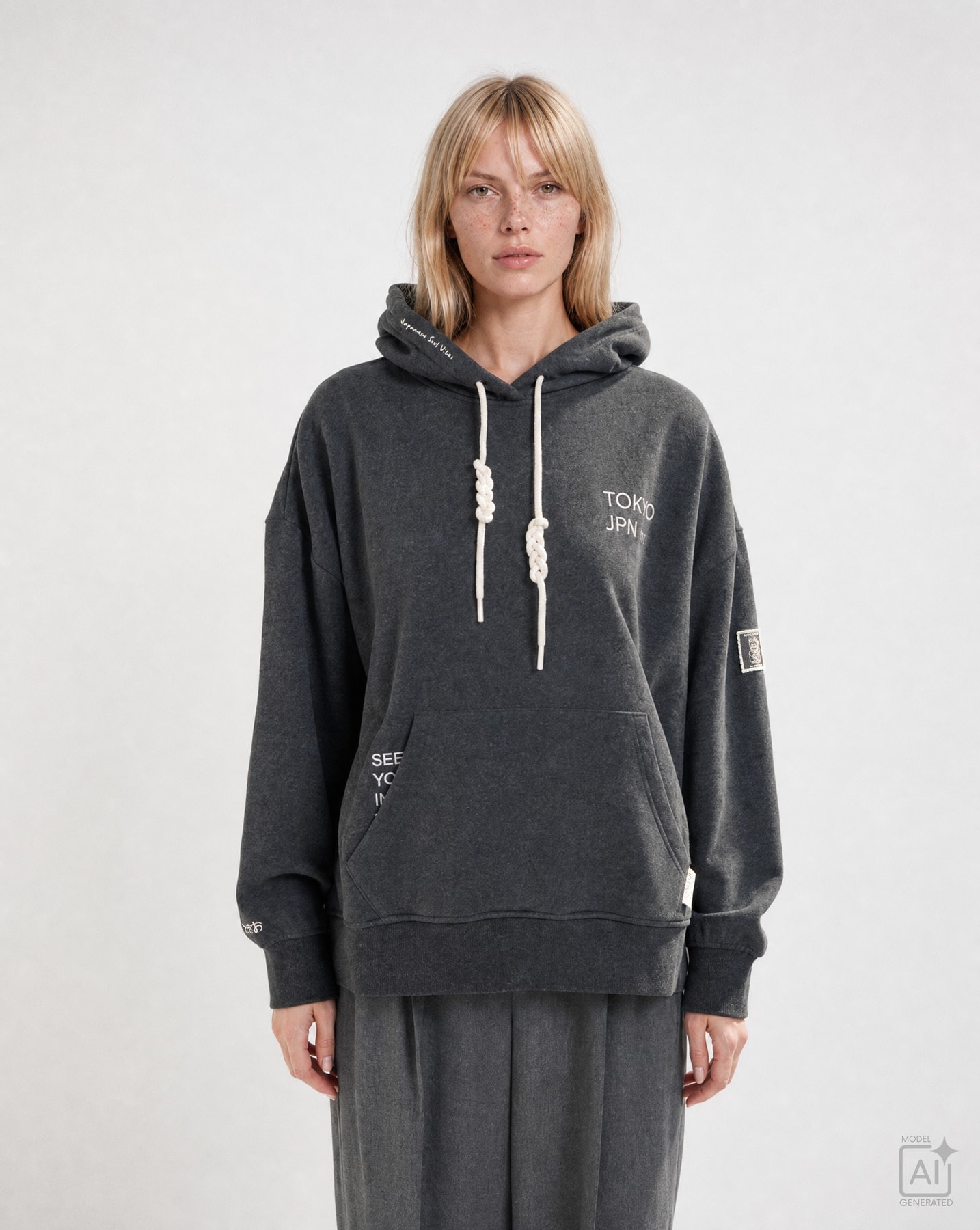 Image of Smith & Soul Hoodie, aus Baumwoll-Mix, oversize
