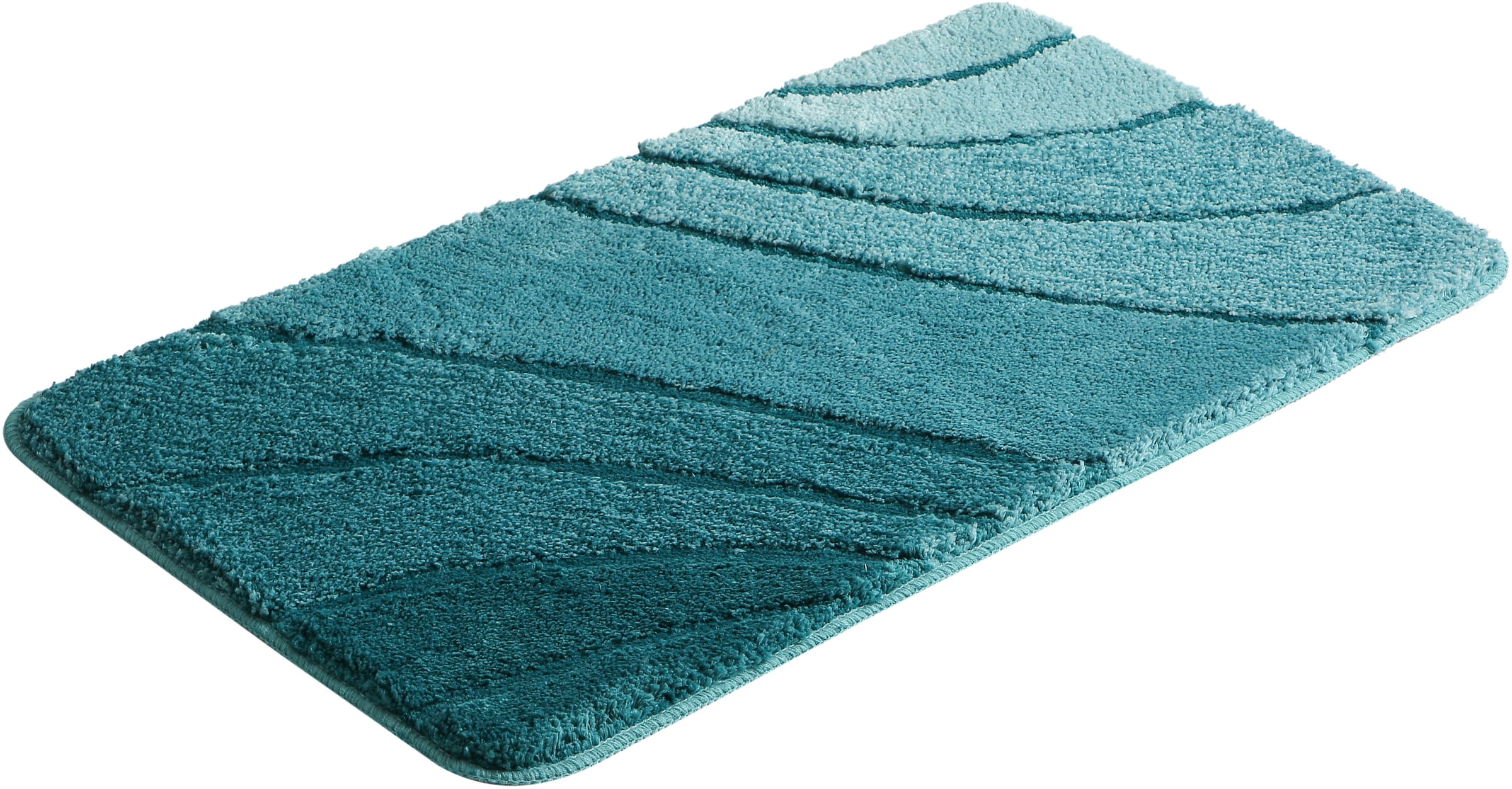my home Badematte »Josie, Badvorleger, Badezimmer Teppich«, rutschhemmend beschichtet, fussbodenheizungsgeeignet-schnell trocknend-strapazierfähig, Badteppich, Badematten, rechteckig, rund & als 3-tlg. Set erhältlich