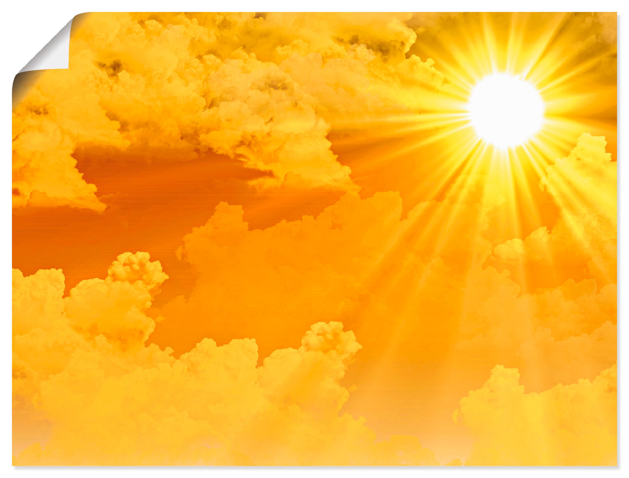 Image of Artland Wandbild "Warme Sonnenstrahlen" Himmel 1 Stk. tlg. als Leinwandbild, Poster in verschied. Grössen