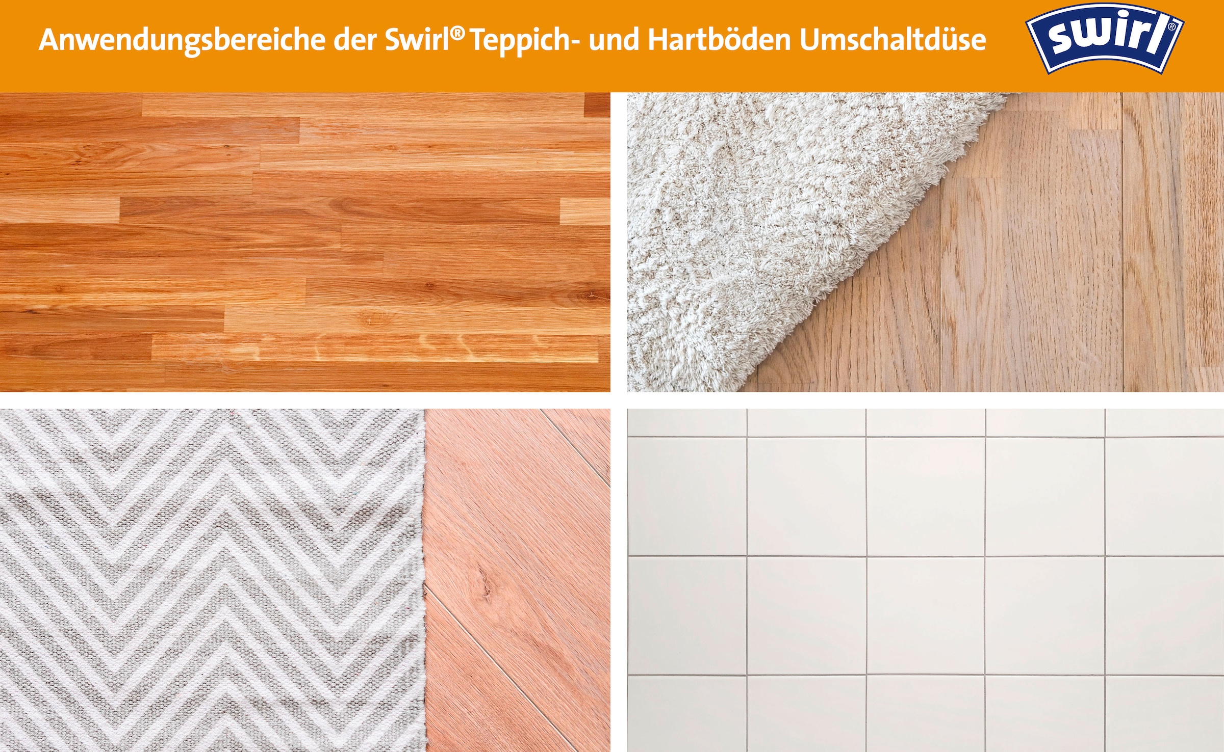 Swirl Bodendüse »Swirl® Teppich- und Hartboden Umschaltdüse«, (Packung, 2 tlg.)