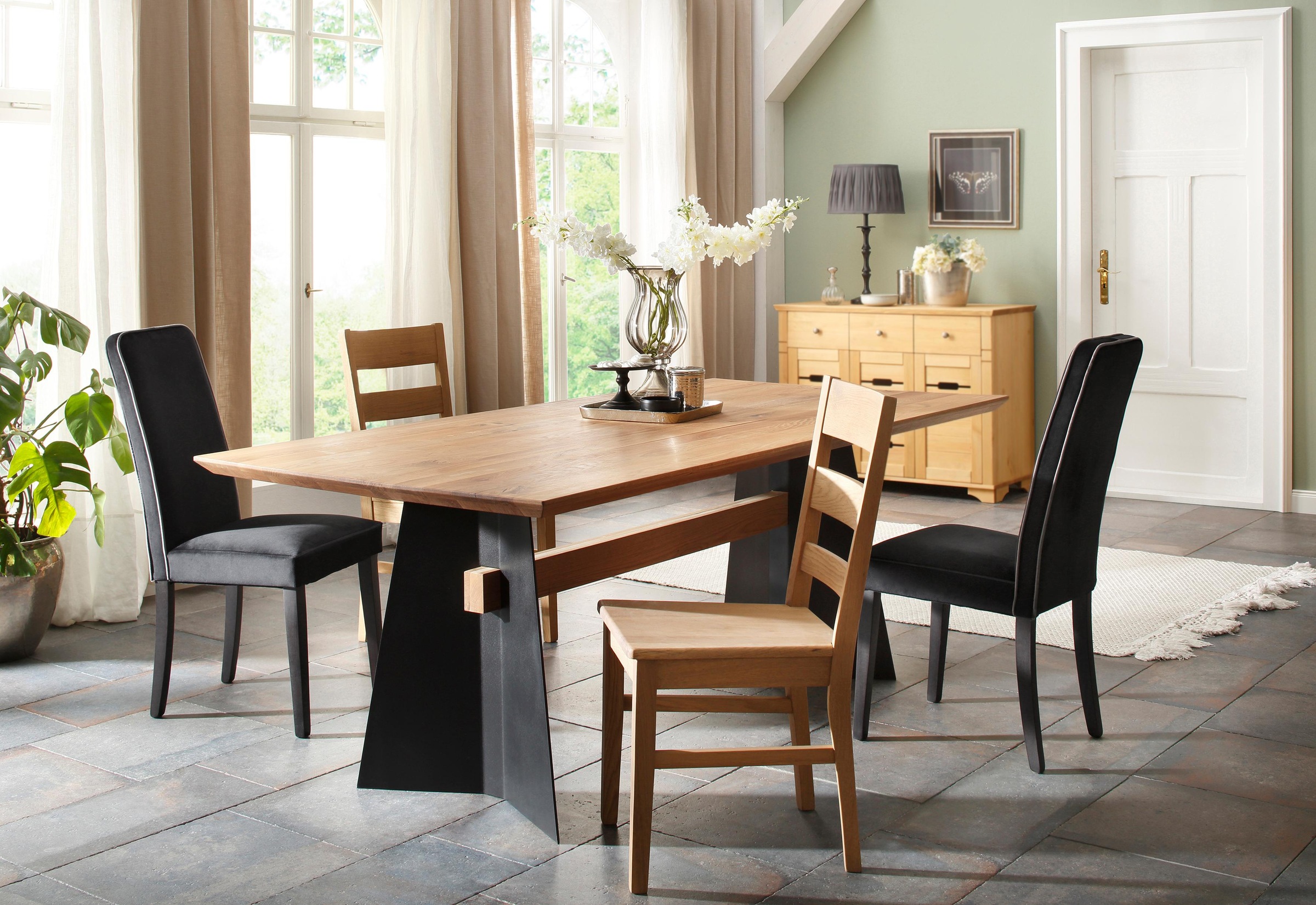 Home affaire Stuhl »Paul«, (Set), massiver Eiche 2 %SALE! im St., aus