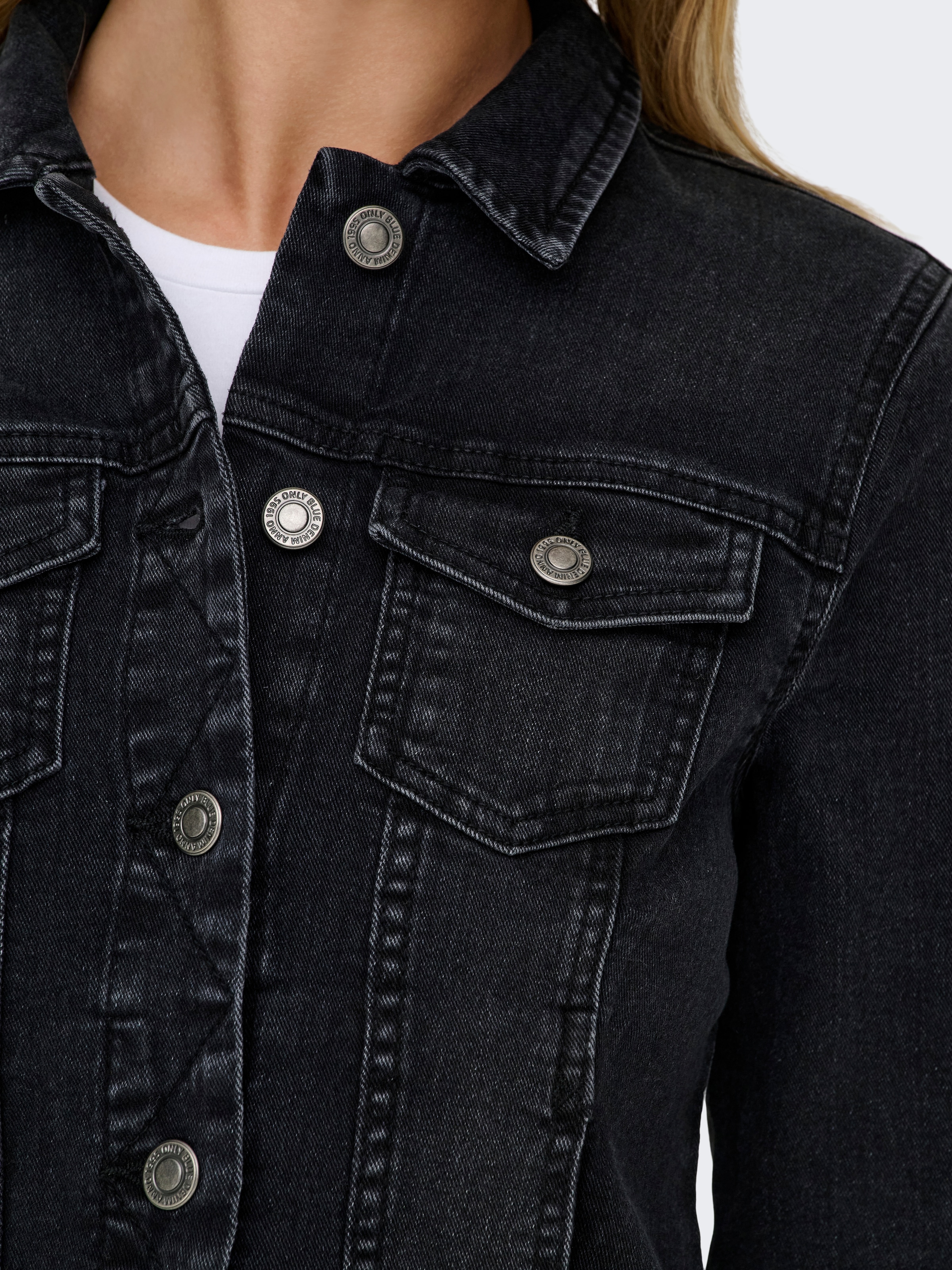 ONLY Jeansjacke »ONLWONDER DNM JACKET NOOS«, kurze, modische Form