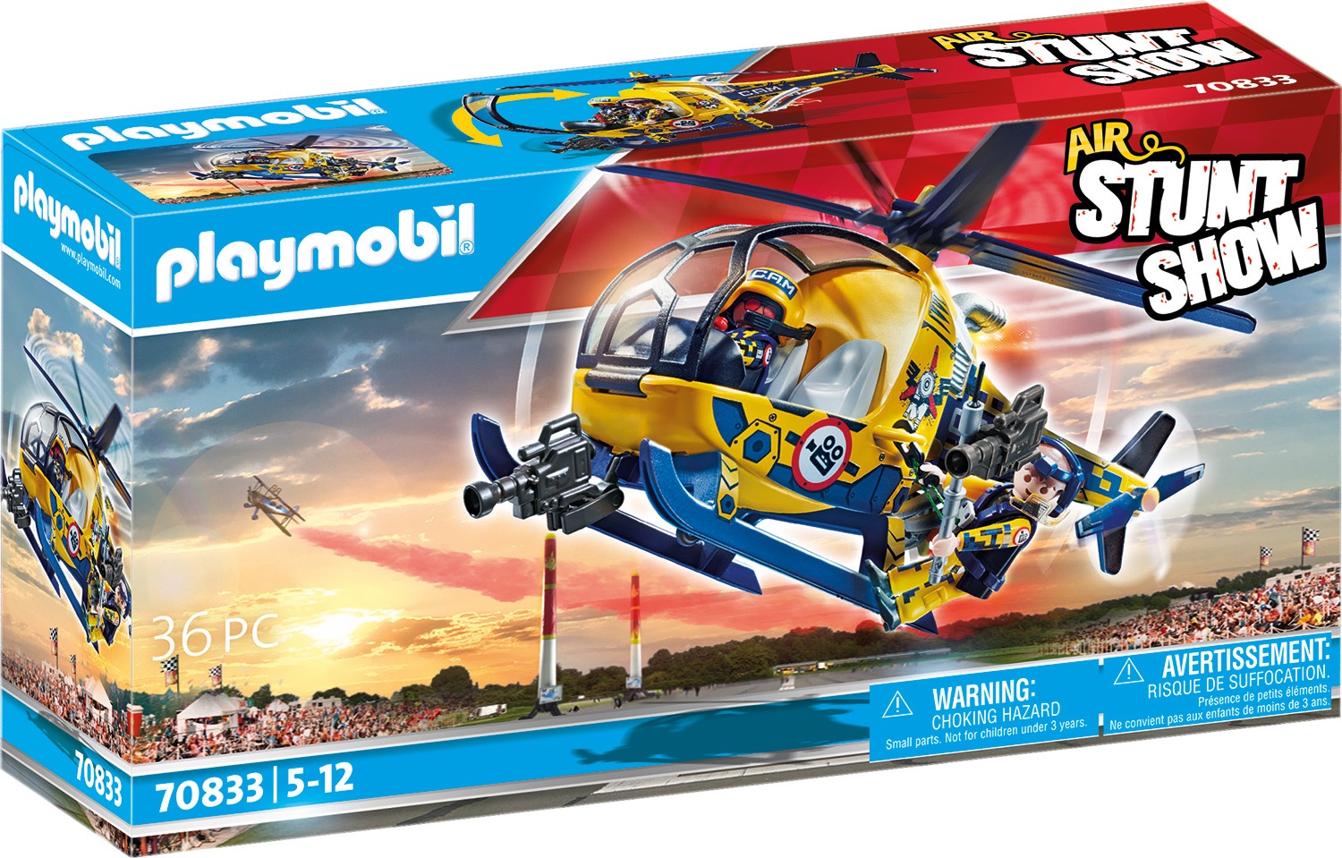 Image of Playmobil® Konstruktions-Spielset »Filmcrew-Helikopter (70833), Air Stuntshow«, (36 St.), Made in Germany bei Ackermann Versand Schweiz