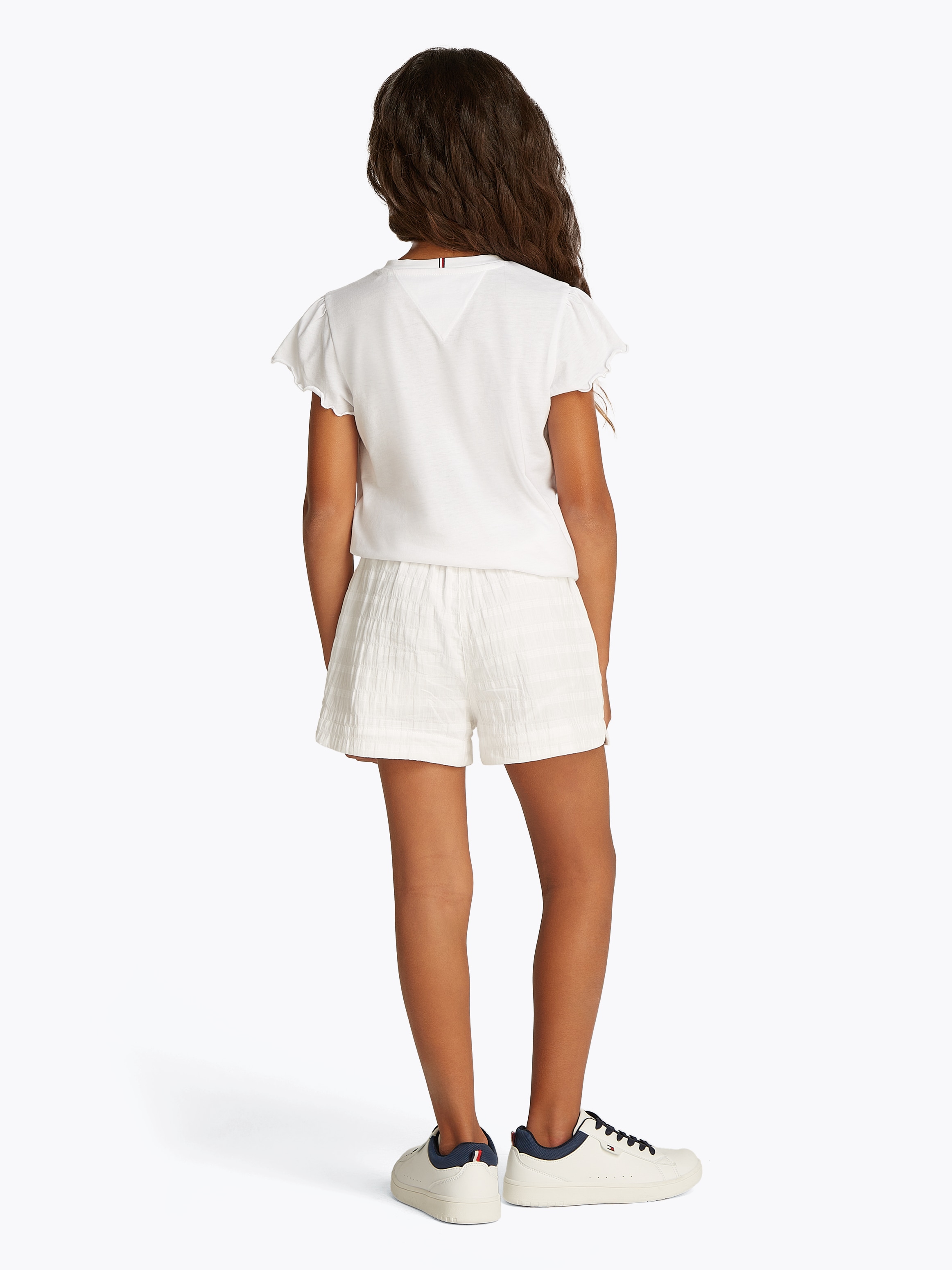 Tommy Hilfiger T-Shirt »ESSENTIAL RUFFLE SLEEVE TOP« mit gewelltem Ärmelabschluss