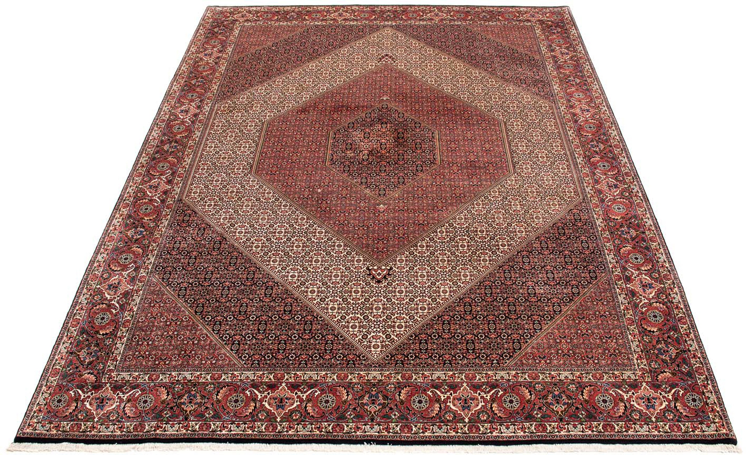 Image of morgenland Orientteppich »Perser - Bidjar - 388 x 302 cm - braun«, rechteckig, 15 mm Höhe, Wohnzimmer, Handgeknüpft, Einzelstück mit Zertifikat bei Ackermann Versand Schweiz