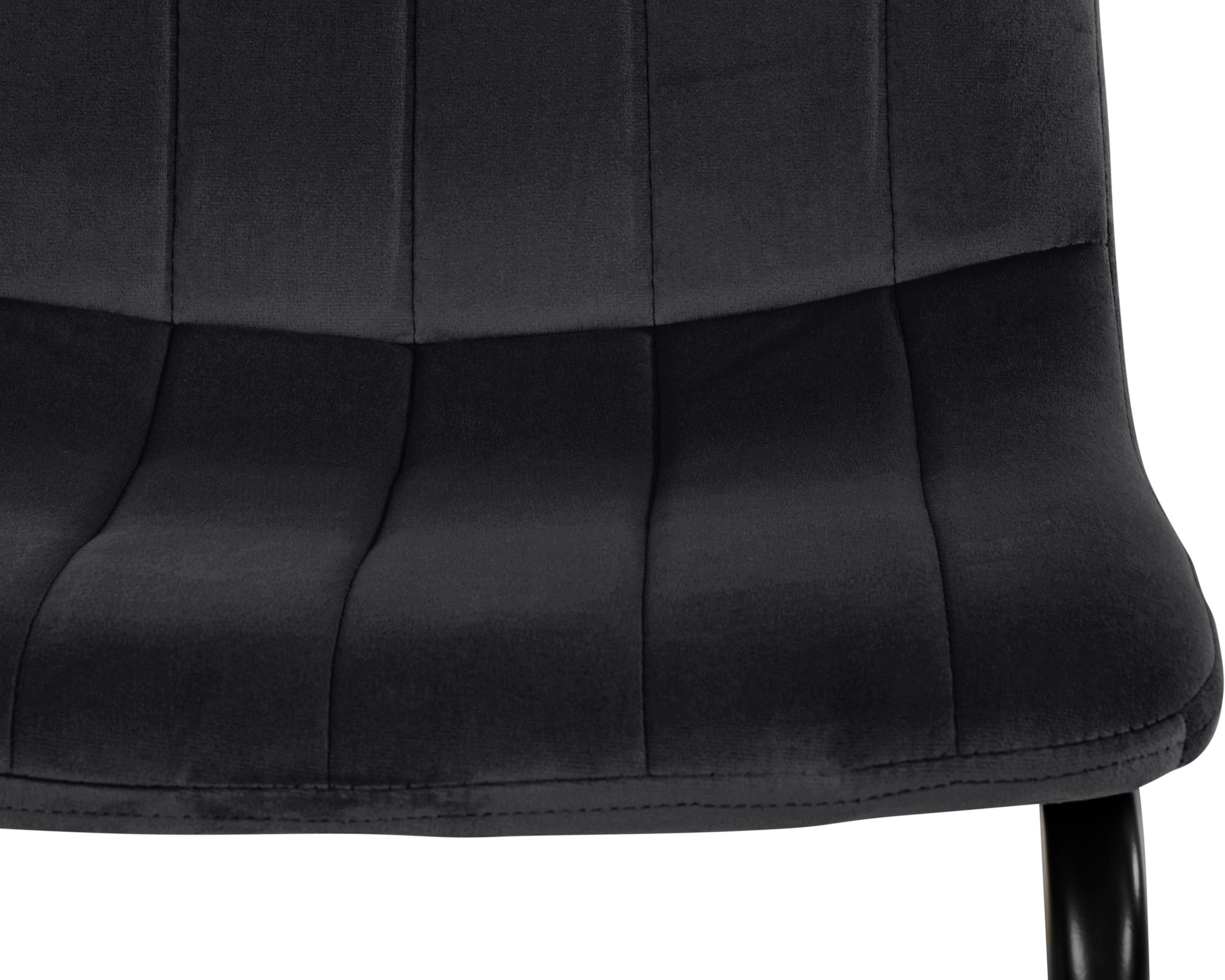 mit an kaufen Sitzhöhe der Veloursstoff, in 2 St., Leonique jetzt Sitz Veloursstoff, Sitzfläche, »Marcela«, 48 cm Freischwinger Nähte
