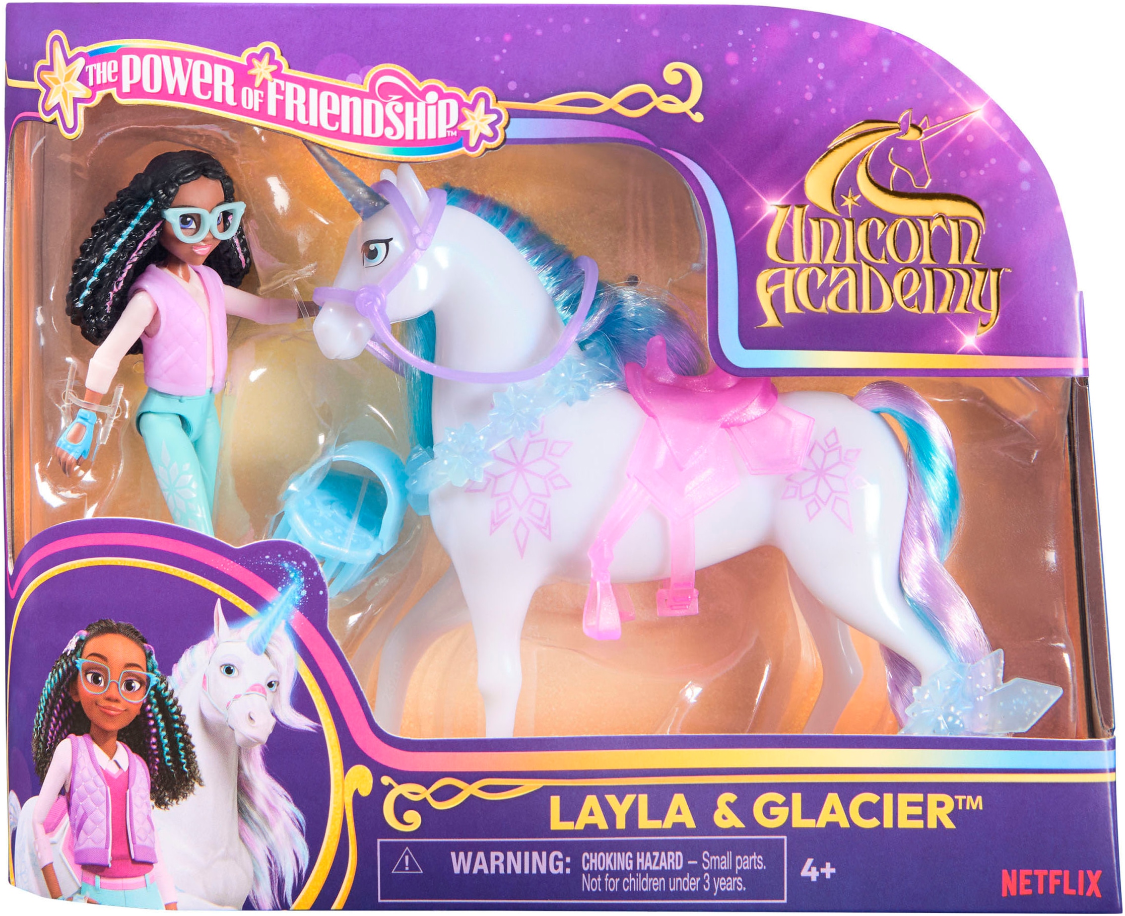 Spin Master Poupée à habiller »Unicorn Academy - Layla & Einhorn Glacier« mit echter Mähne