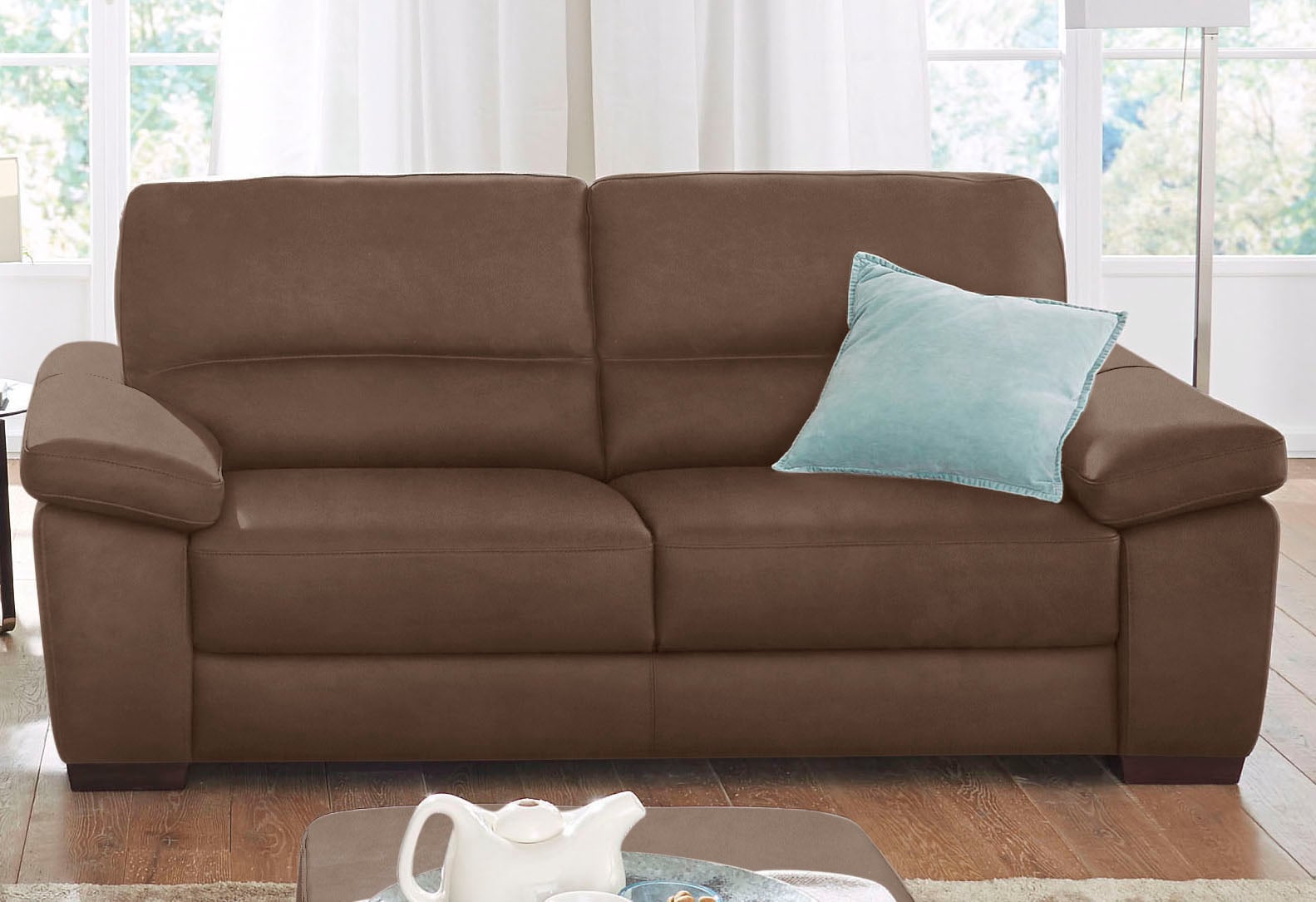 CALIA ITALIA Ensemble rembourré »Gaia, hochwertige Garnitur aus 2-Sitzer & 3-Sitzer im edlen Design« Set, 2 cuis tlg. aus pflegeleichtem Luxus-Microfaser Ginevra Hydro Care