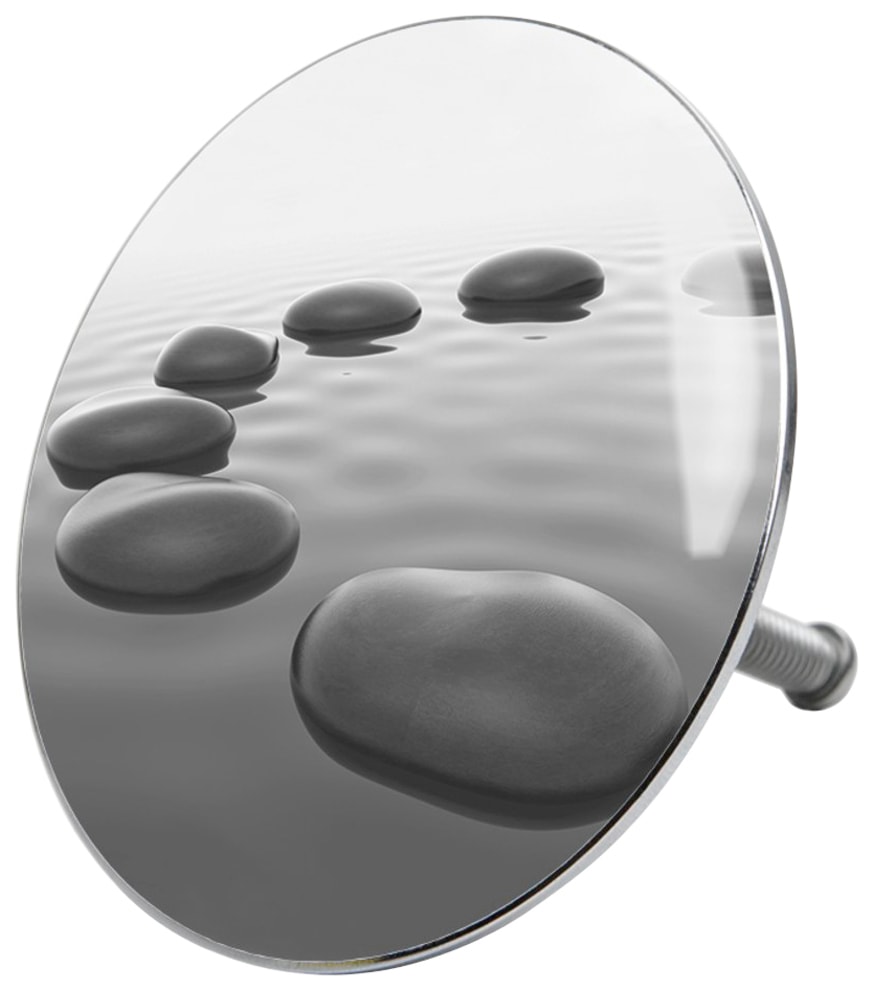 Sanilo Set d'accessoires de salle de bain »Black Stones« bestehend aus WC-Sitz, Badteppich, Stöpsel, Seifenspender, WC-Bürste