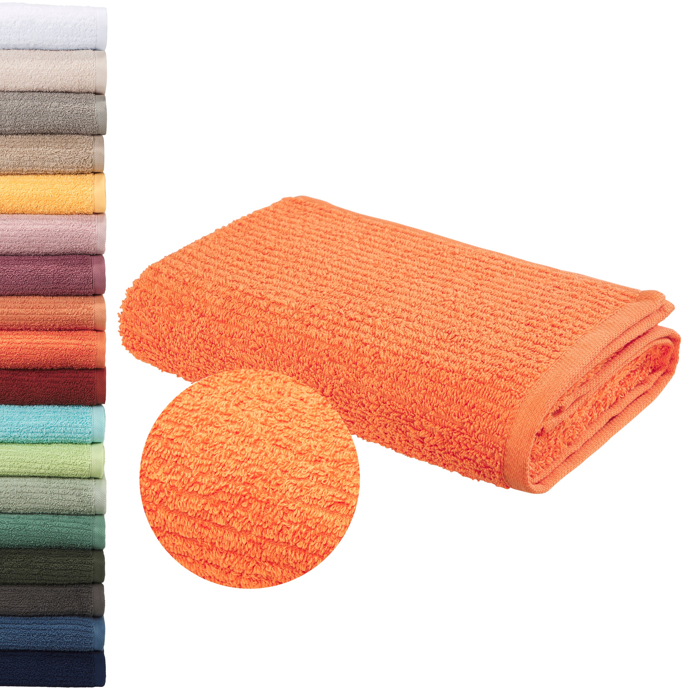 Image of GOODproduct Handtuch "Riva, 50x100, Premium Handtücher, 500 gr/m²" Hoch-Tief-Struktur, Streifen, weich, 5 Jahre Garantie