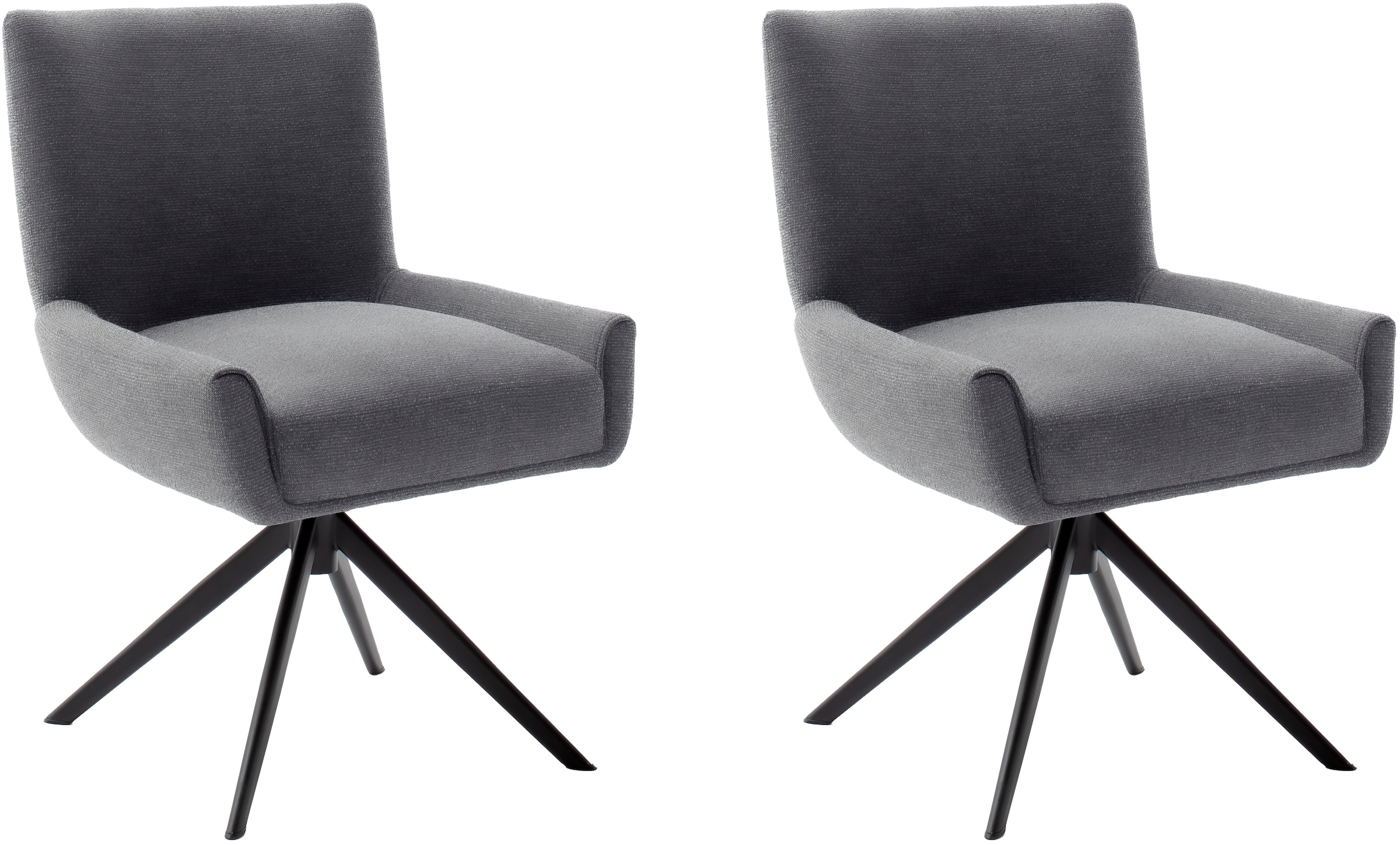 MCA furniture 4-Fussstuhl »WILSON Esszimmerstuhl, Armlehnstuhl, Polsterstuhl, modern«, (Set), 1 St., Flachgewebe, Stuhl, Armlehnenstuhl, drehbar, Taschenfederkern, belastbar 160 kg,XXL