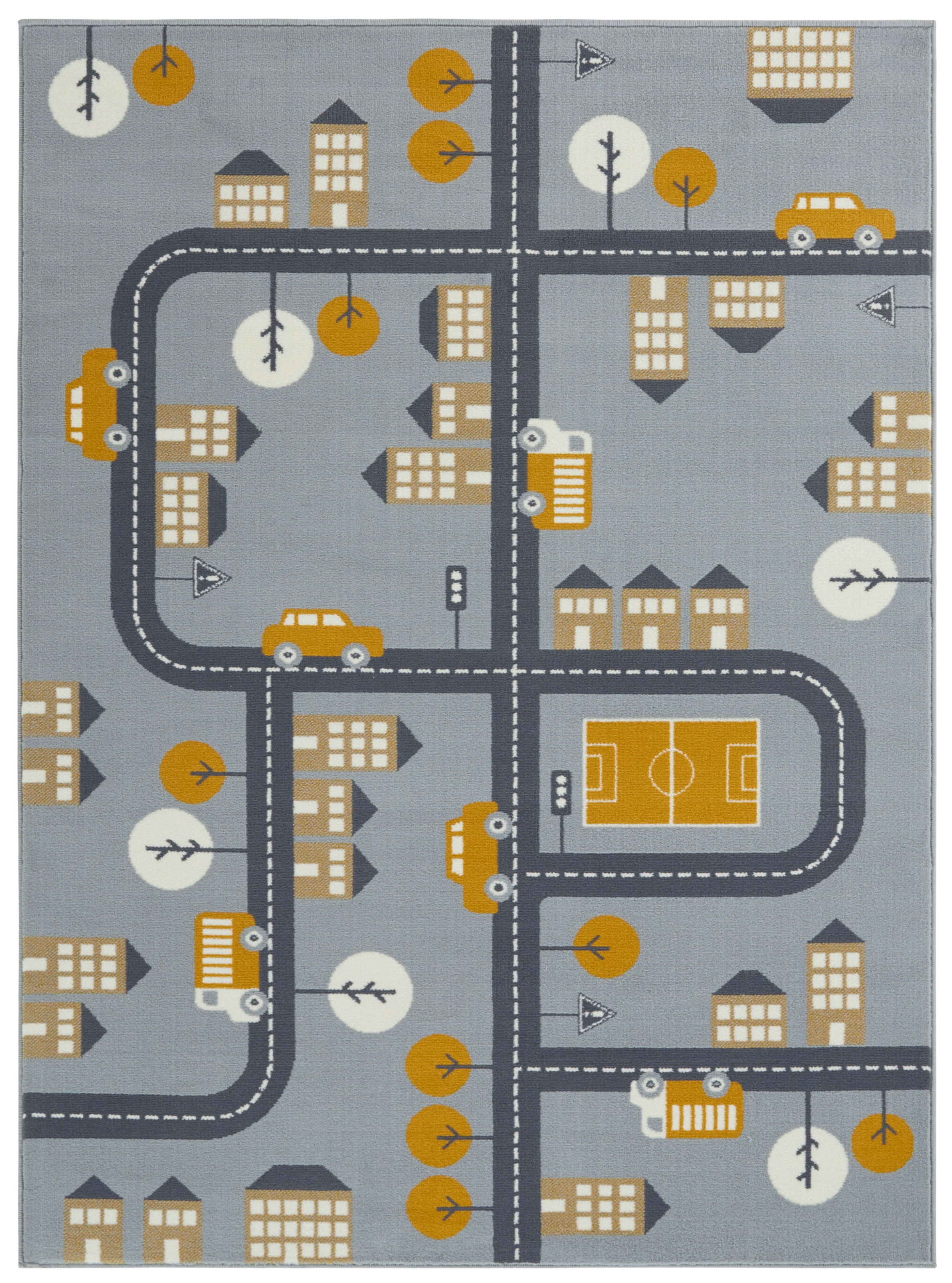 HANSE Home Kinderteppich »Town«, rechteckig, 0,9 mm Höhe, Kurzflor, Kinderteppich, Spielteppich, Strassen Design, Kinderzimmer