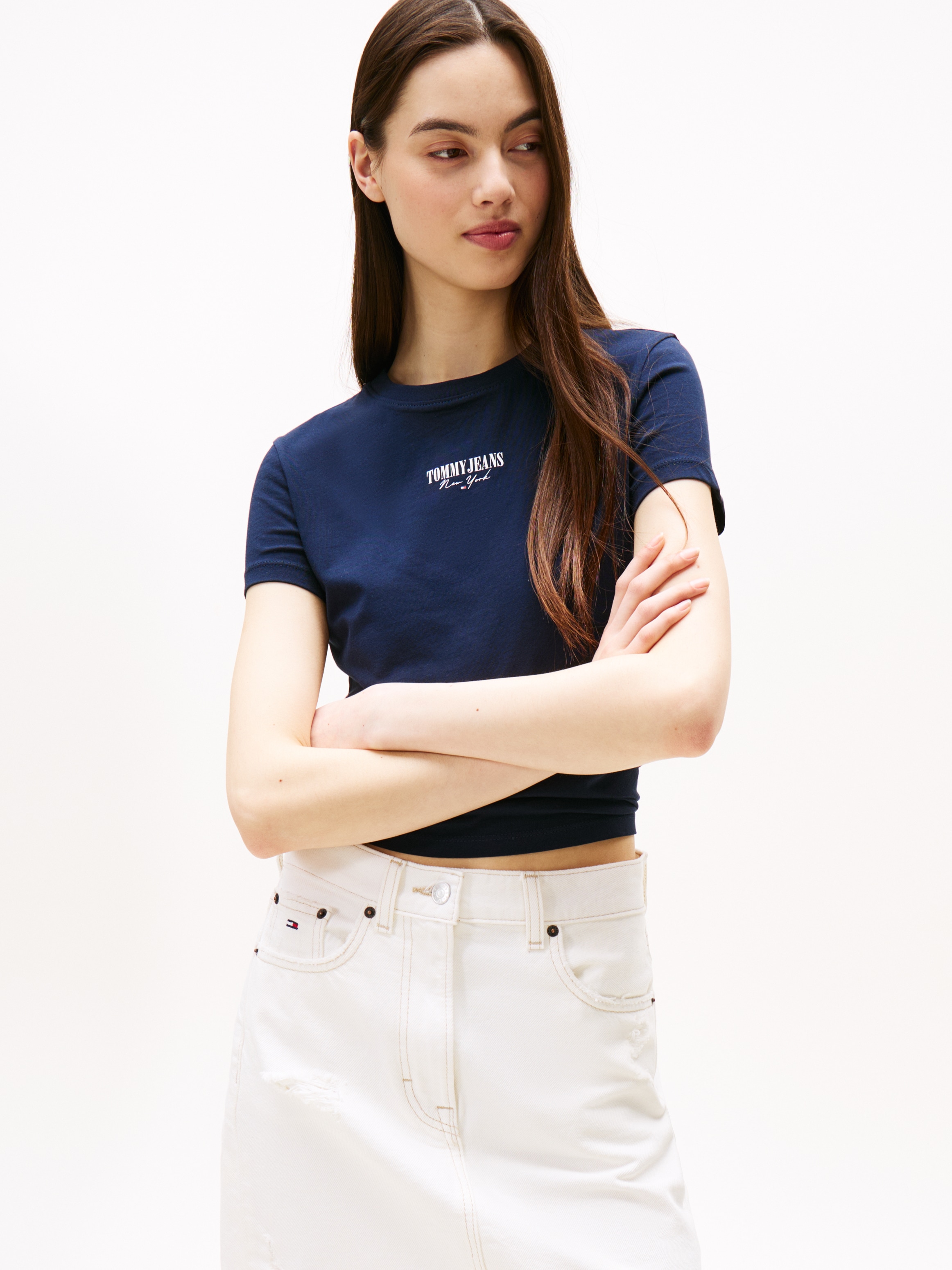Image of Tommy Jeans Kurzarmshirt "TJW SLIM ESSENTIAL LOGO2 TEE EXT"