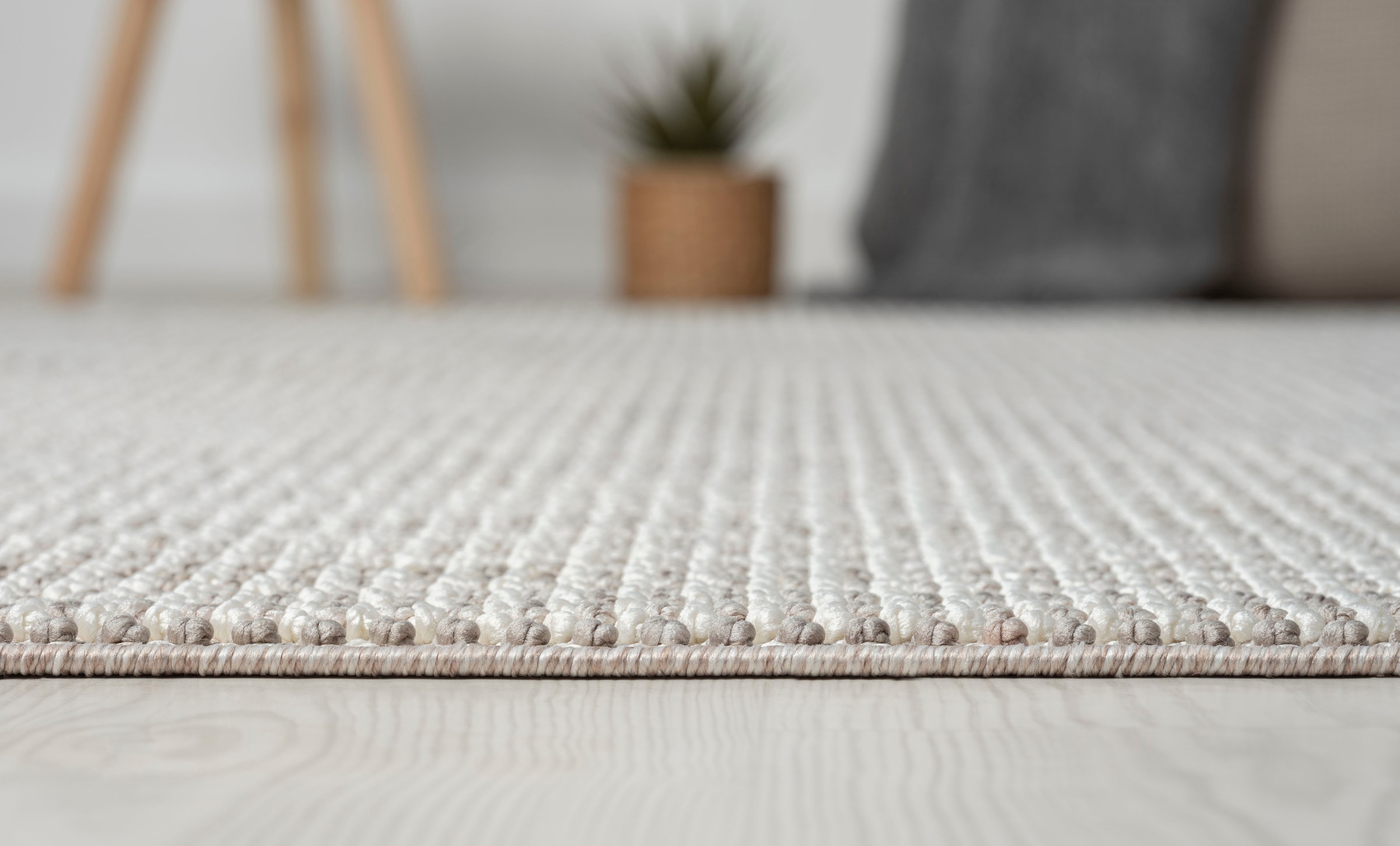 Myflair Möbel & Accessoires Tapis »Ava« Rectangulaire 7 mm Höhe Uni Farben, meliert, Sisal-Optik, auch in rund erhältlich, mit Fransen