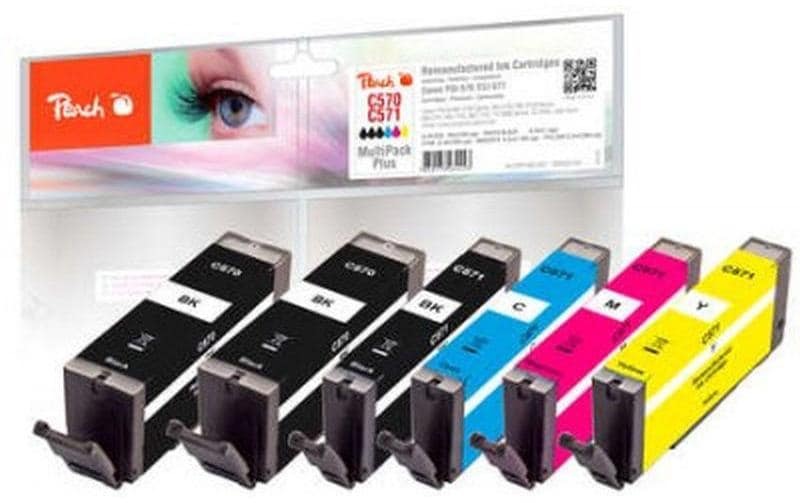 Peach Tintenpatrone »Canon PGI-570 / CLI-571«, (6 St.)