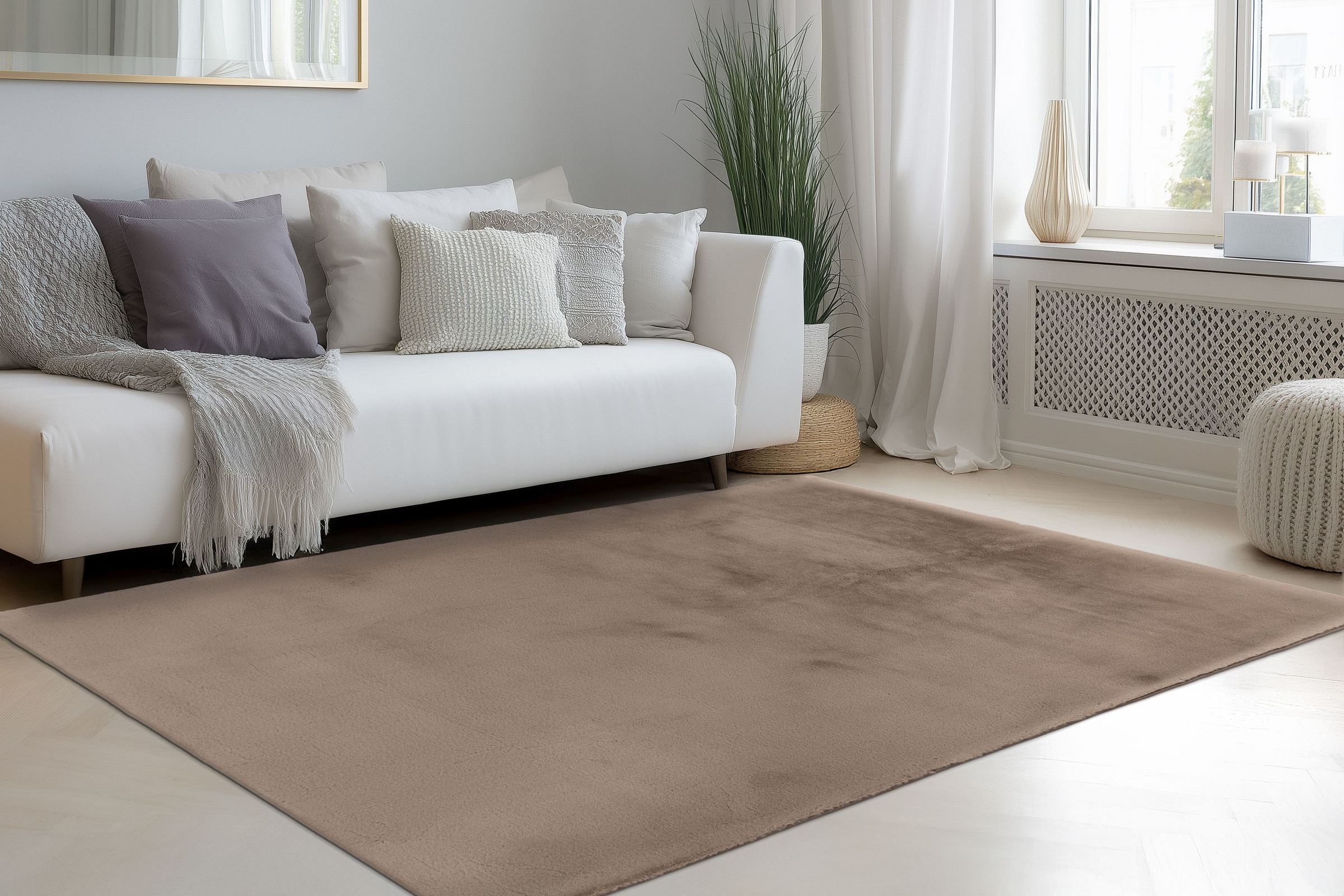 Kayoom Tapis à poils longs »Emperor 525« Rectangulaire 23 mm Höhe poils longs doux, aspect fourrure, salon