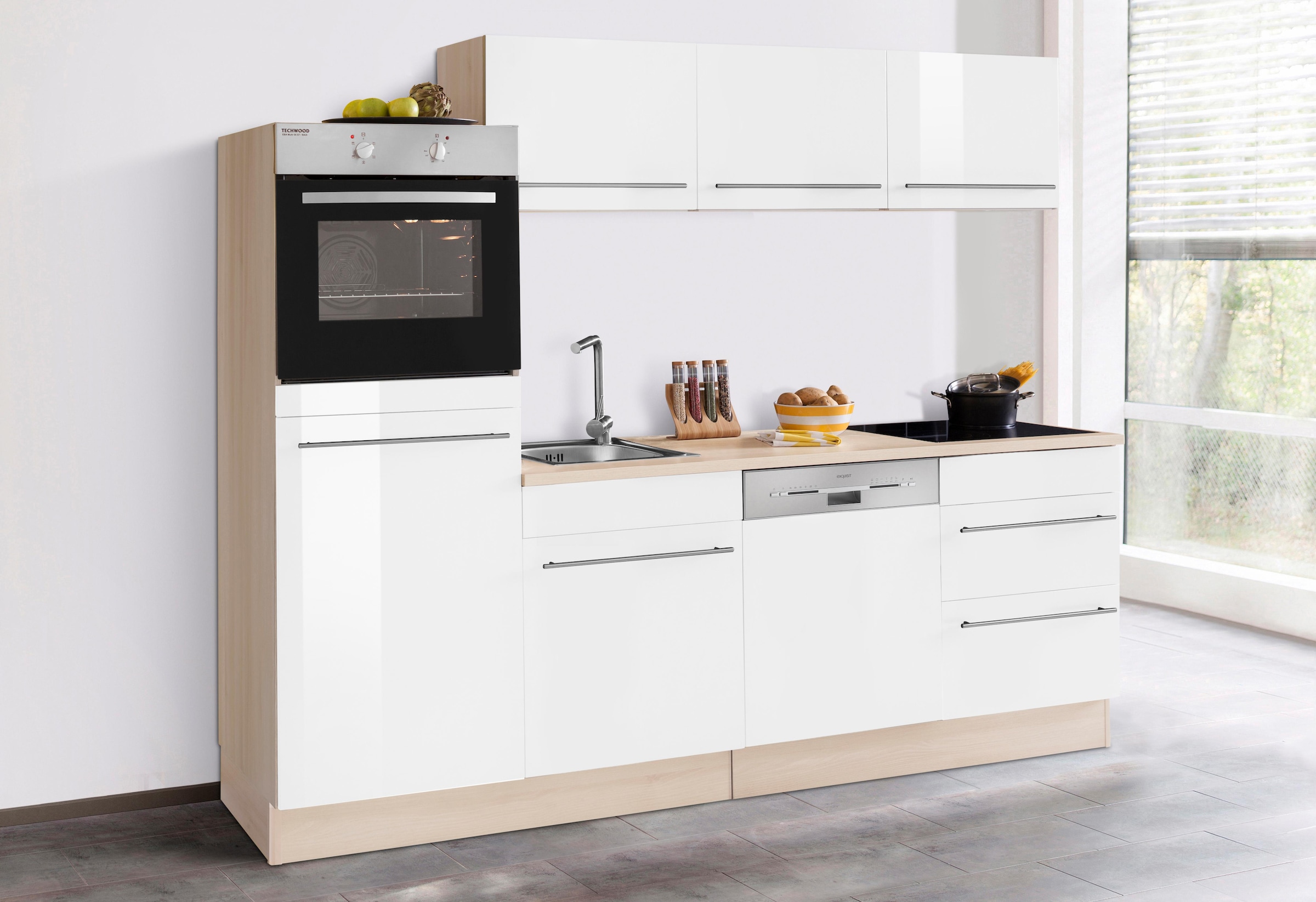 ♕ OPTIFIT Küche »Bern«, Breite E-Geräte, wählbar auf der 240 ohne Stärke versandkostenfrei cm, Arbeitsplatte