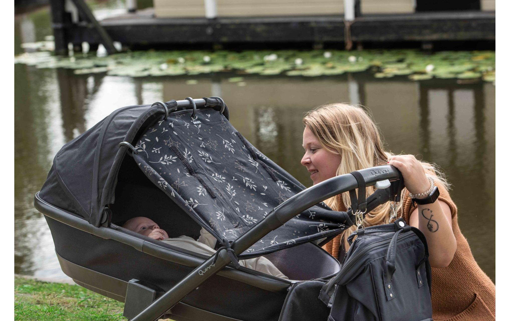 Dooky Housse de protection solaire pour poussette »Universal Cover Romantic Leaves«