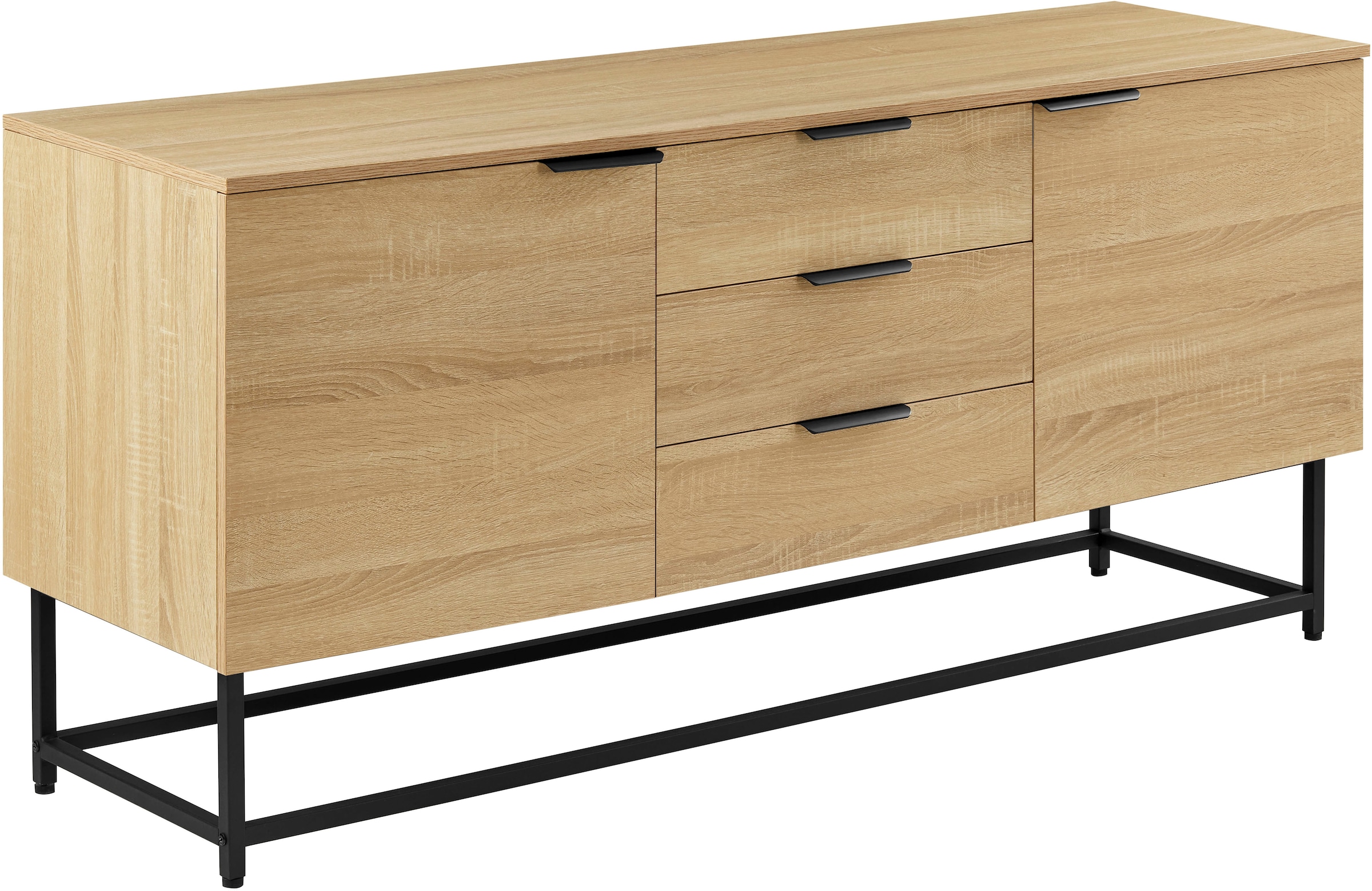 GOODproduct Sideboard »Tayler« pflegeleichte Melaminoberfläche, Metallgestell, Breite 160 cm