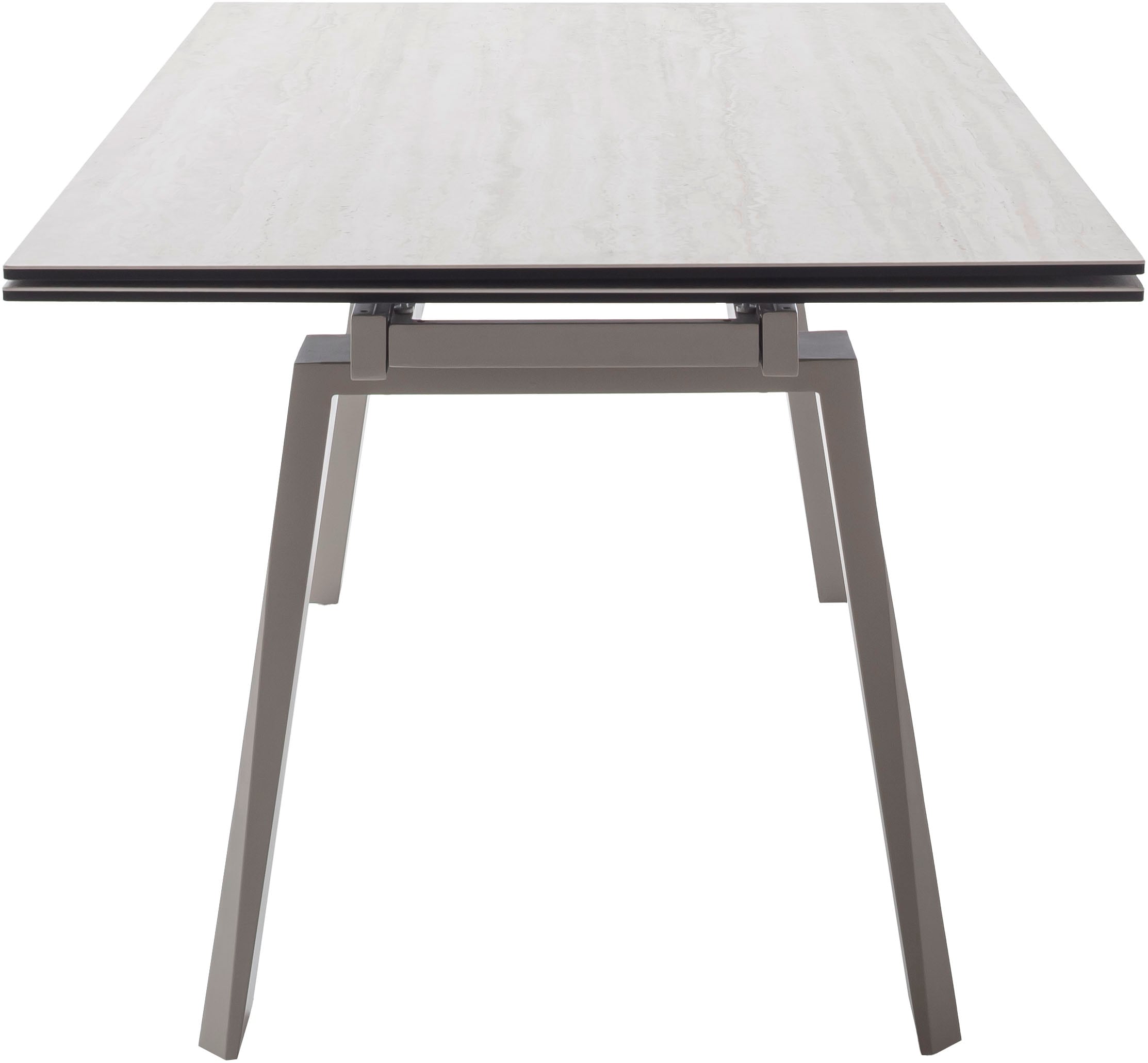 MCA furniture Table de salle à manger »Kalamata« 1 cuis tlg. Auszugstisch, Stirnauszug, Metallgestell, Keramik, Sicherheitsglas