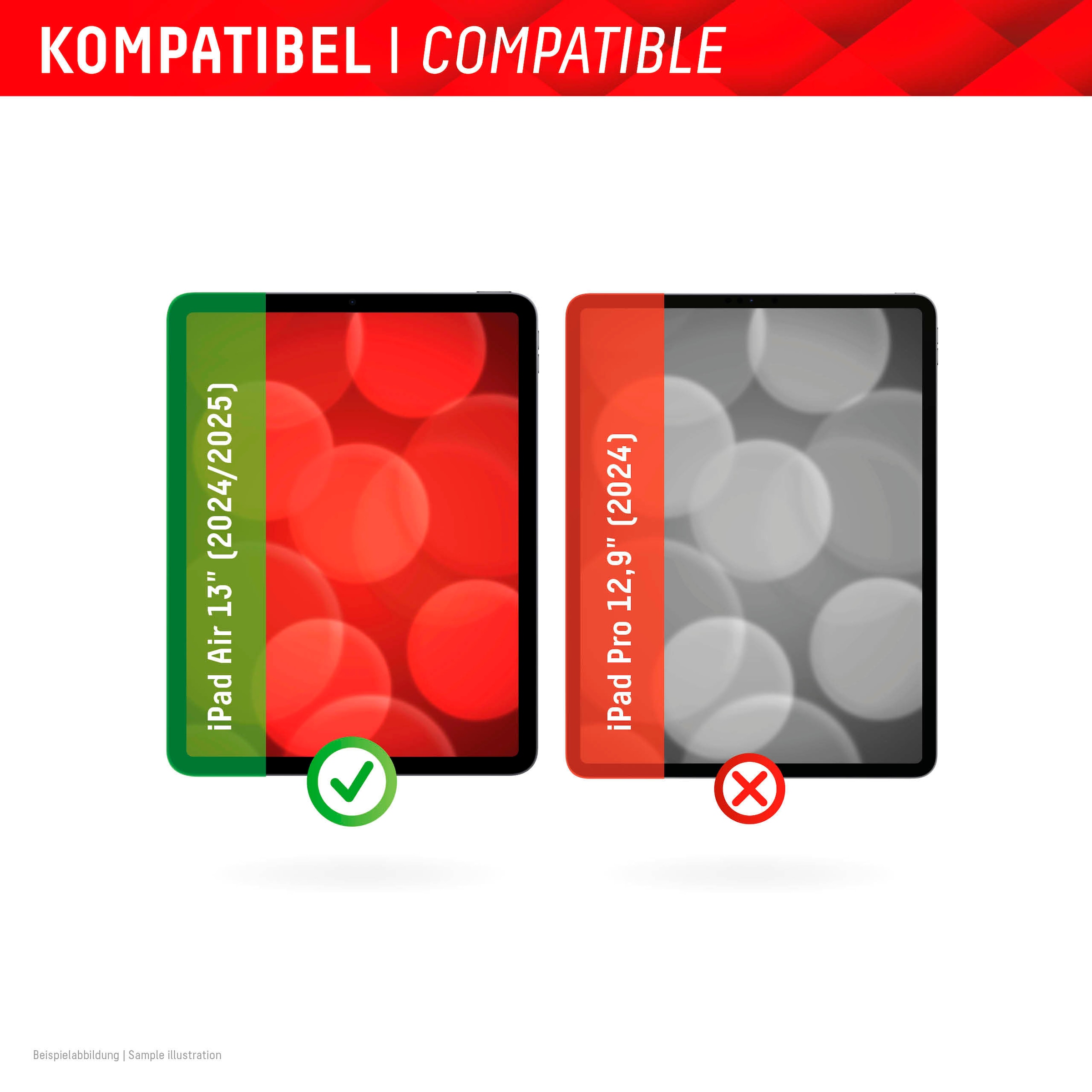Displex Displayschutzfolie »Tablet Glass«, für Apple iPad Air 13'' (2024/2025), Displayschutz, Bildschirmschutz, kratz & stossfest, einfaches Anbringen
