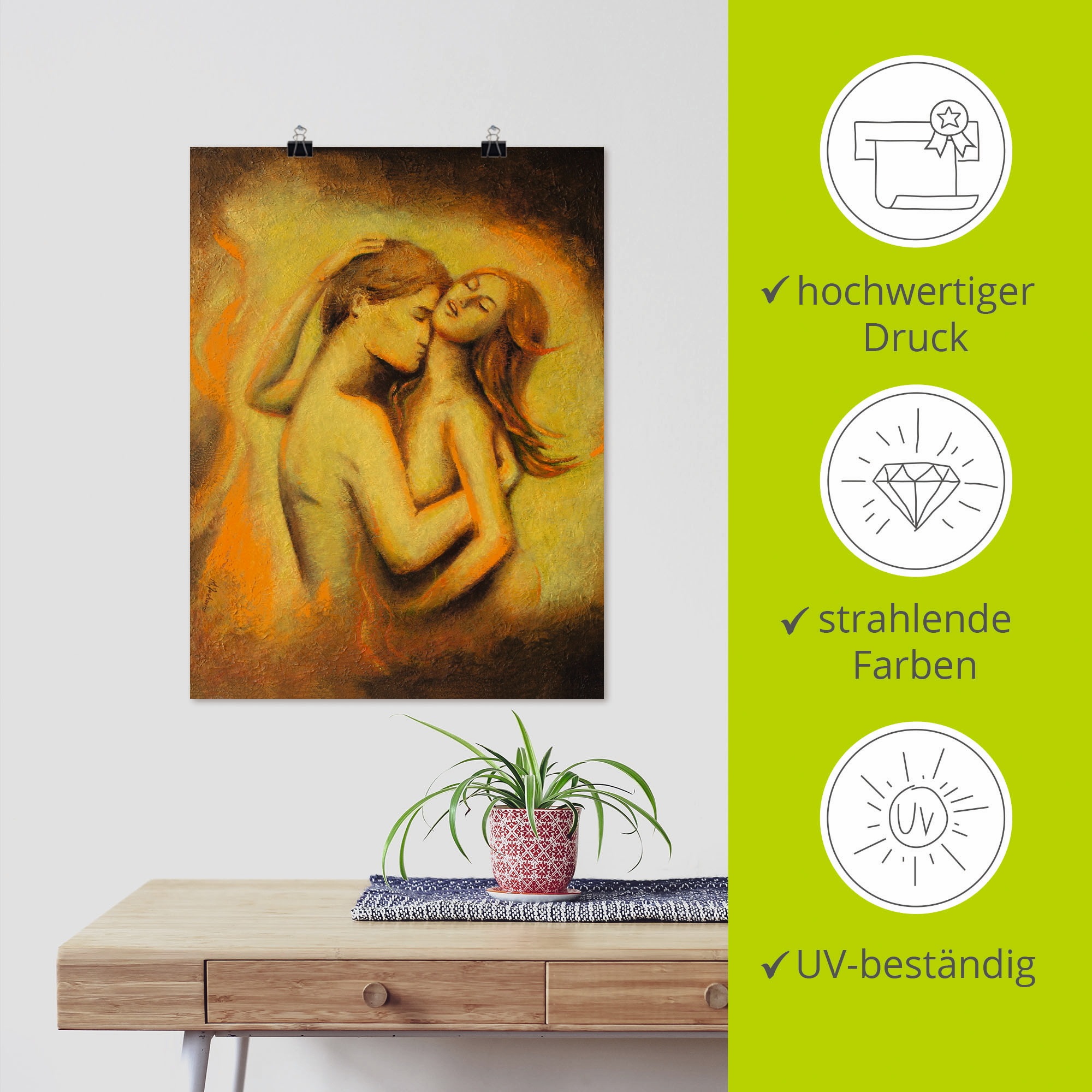 Artland Wandbild »Liebesrausch - erotische Malerei«, Paar, (1 St.), als Poster, Wandaufkleber in verschied. Grössen