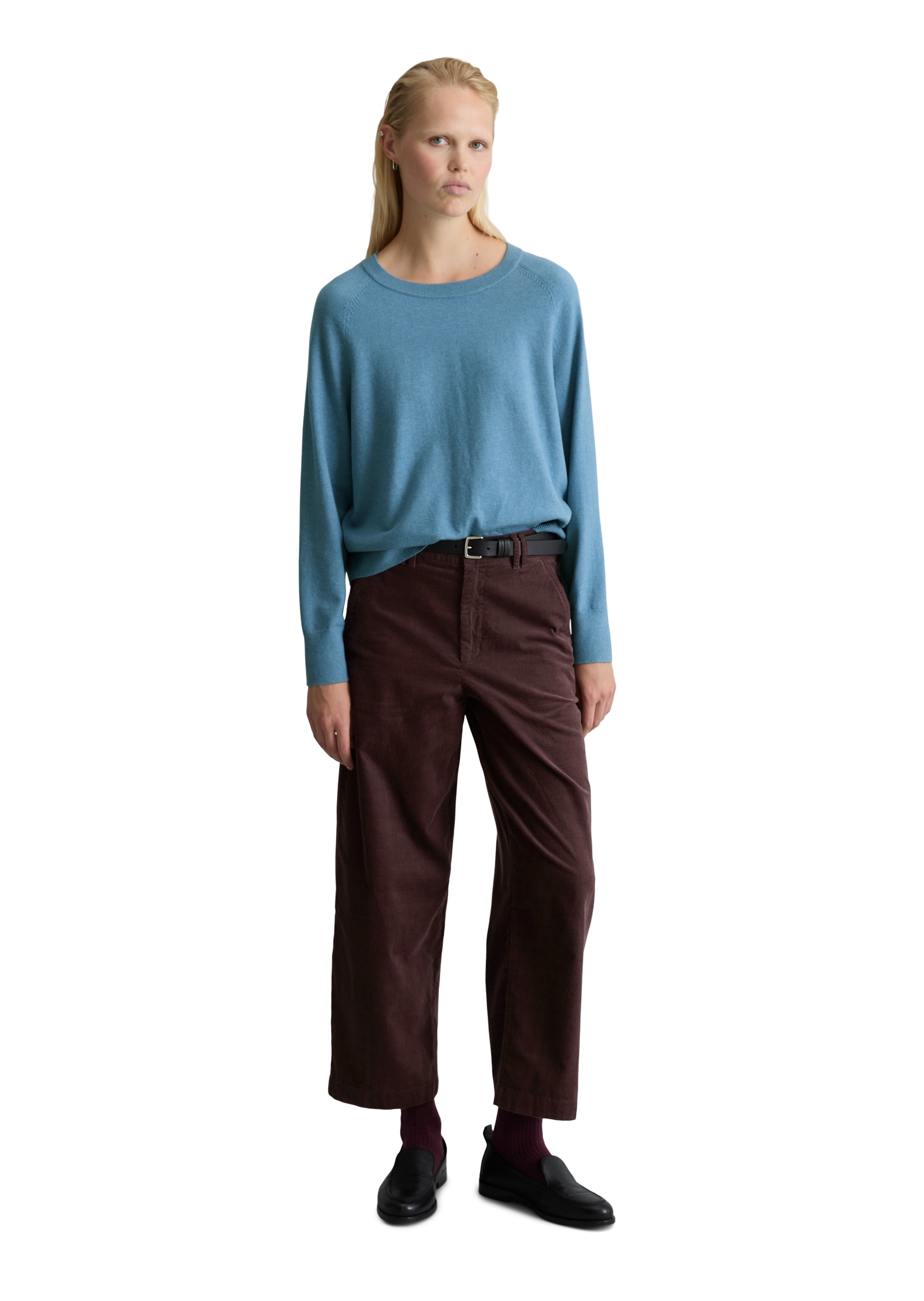 Marc O'Polo DENIM Pull à col rond regular fit, Strick, aus Soft Cotton Stretch, Raglanärmel
