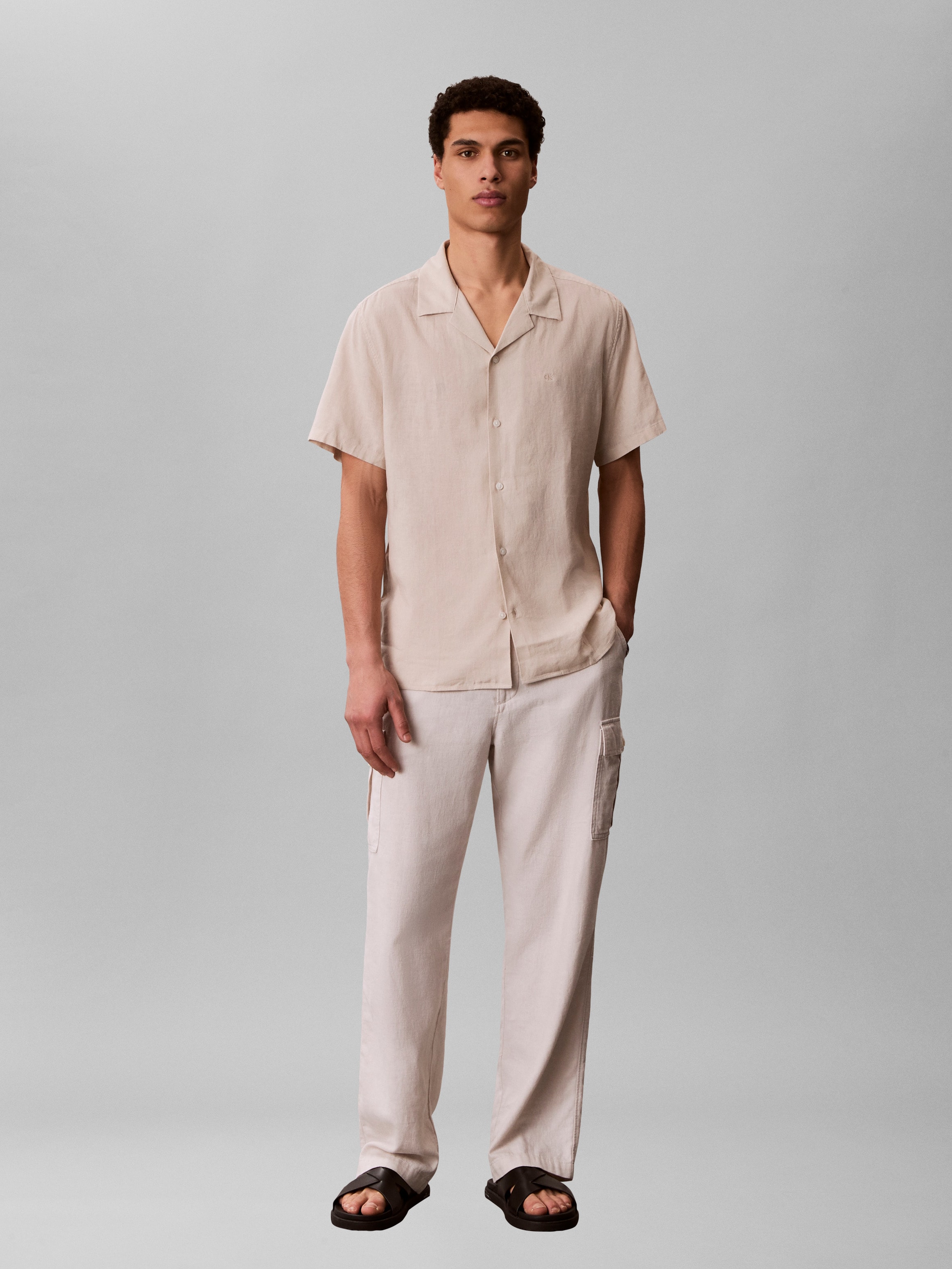 Calvin Klein Chemise en lin »LINEN CLASSIC« coupe régulière, mélange lin-viscose