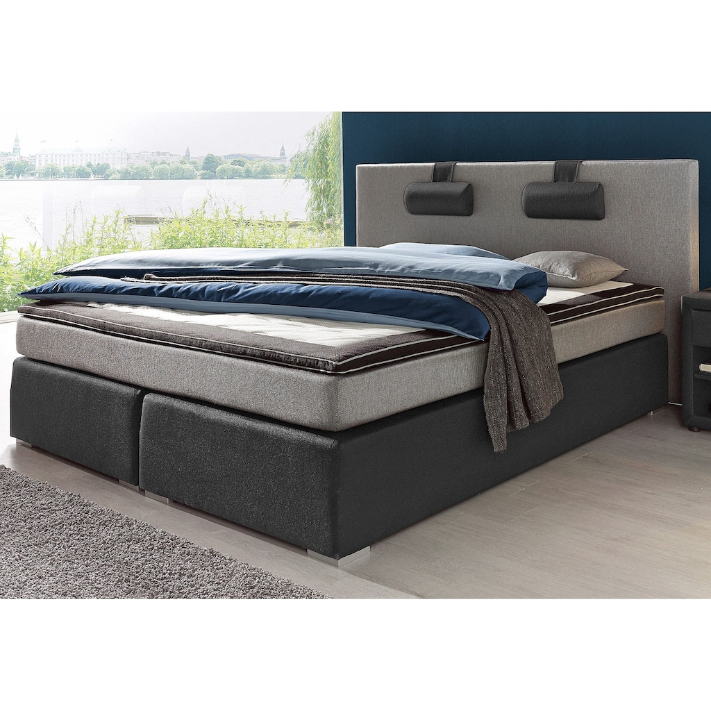 ATLANTIC home collection Boxspringbett »Rick«, mit Bonnell-Federkernmatratze, inkl. Topper