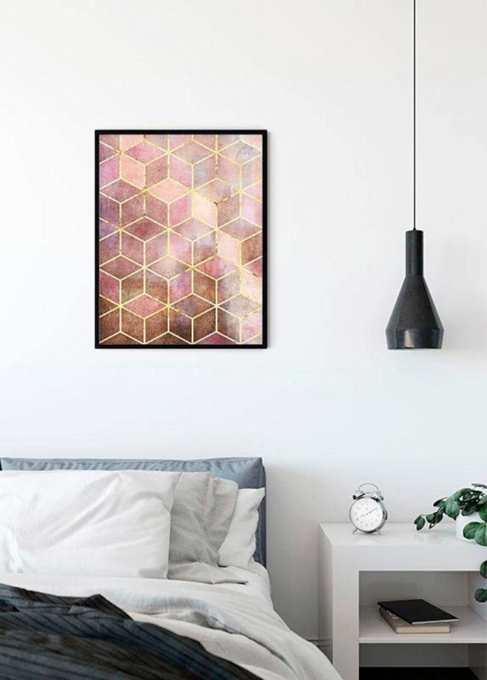 Image of Komar Bild "Mosaik Rosso" Formen Kunst 1 Stk. tlg. Wandbild zur Dekoration - ohne Rahmen