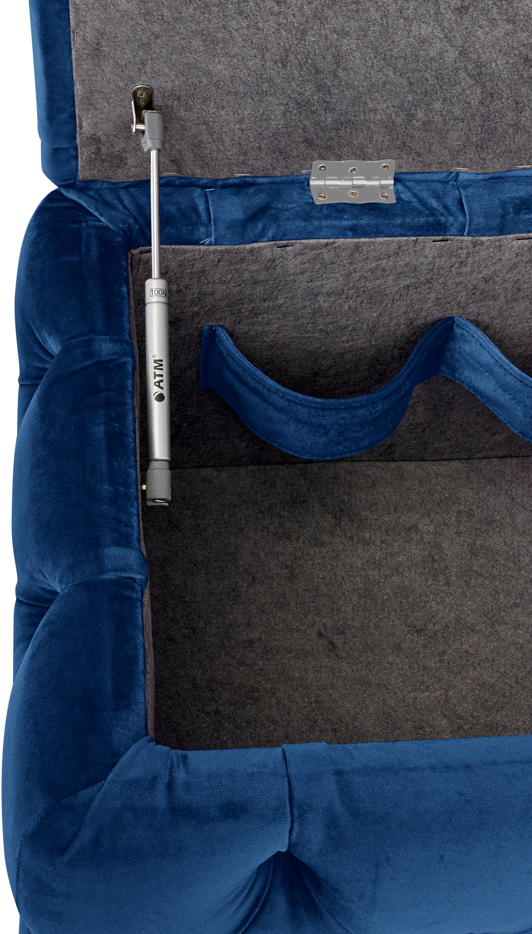 Home affaire Polsterhocker »KALINA, hochwertige Knopfheftung, B/T/H: 120/55/45 cm«, mit Staufach und innenliegenden Laschen zur besseren Aufbewahrung