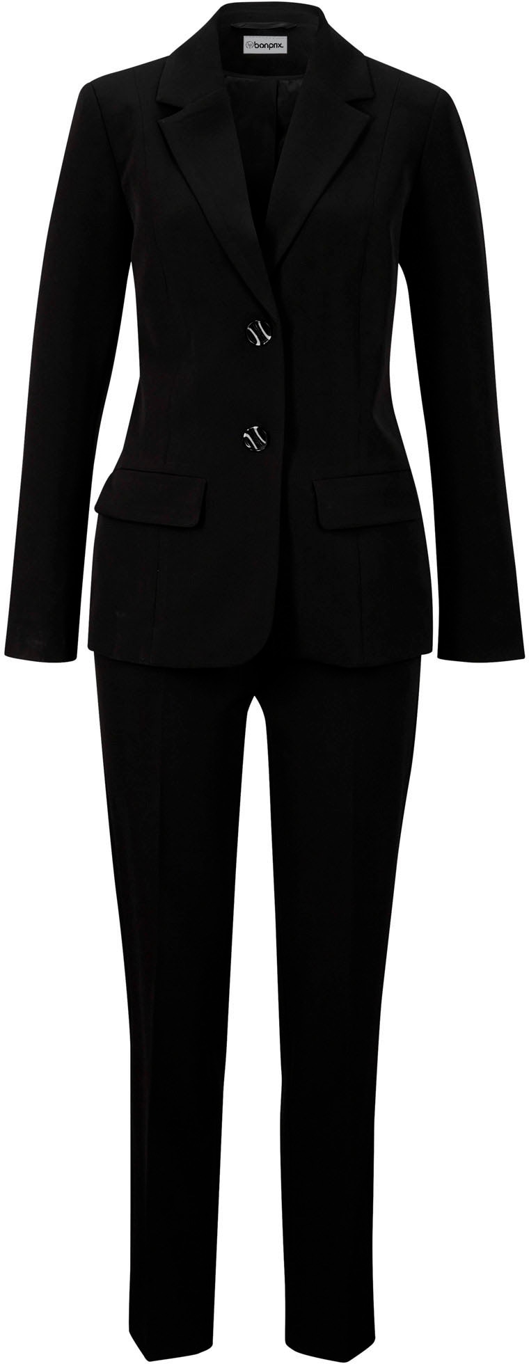 bonprix Tailleur pantalon »Hosenanzug (2-tlg.Set)« Set, 2 cuis tlg. bestehend aus Blazer und Hose, vollständig gefüttert, schmale Passform
