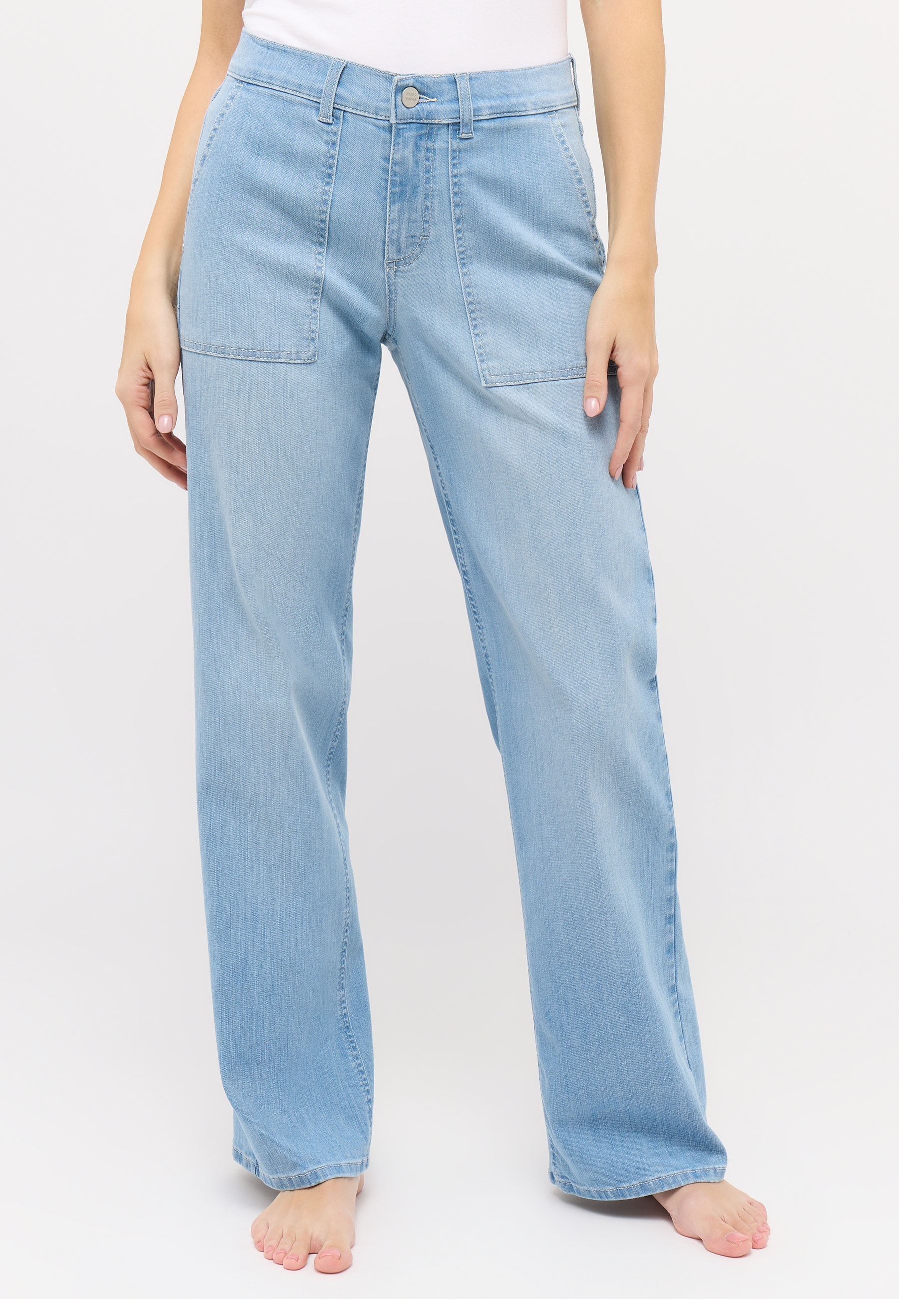 ANGELS Relax-fit-Jeans »LIZ WORKER« mit grossen Vordertaschen und Fade-Out Effekten