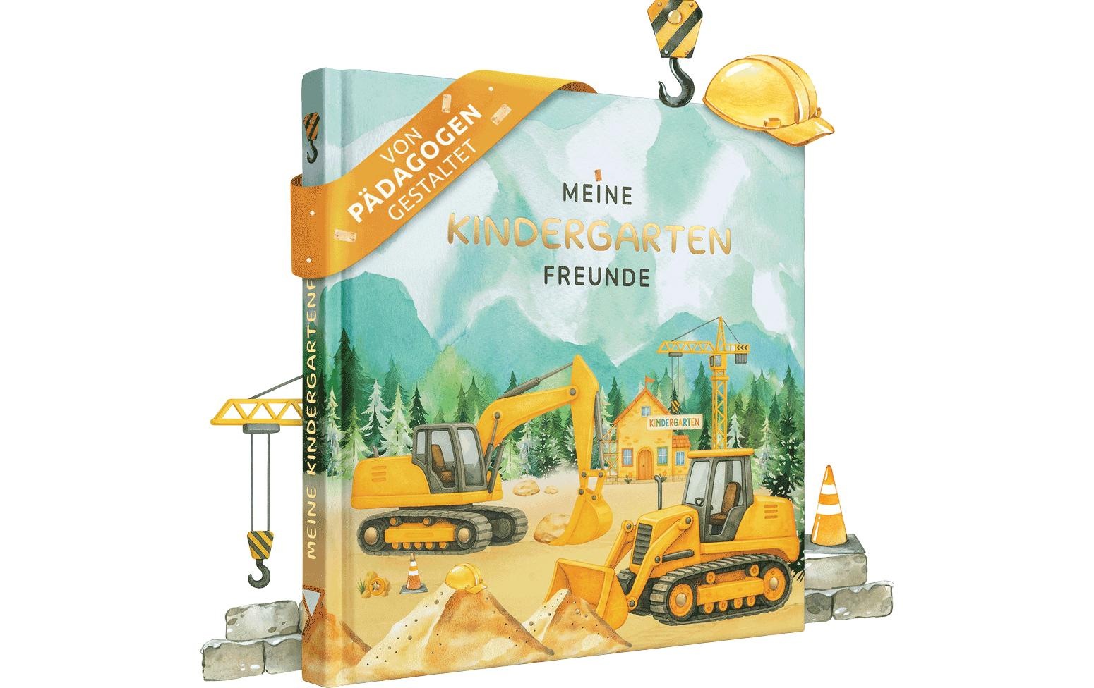Image of Tagebuch "Eulentaler Bagger 21 x 21 cm" Freundebuch für Kindergartenfreunde