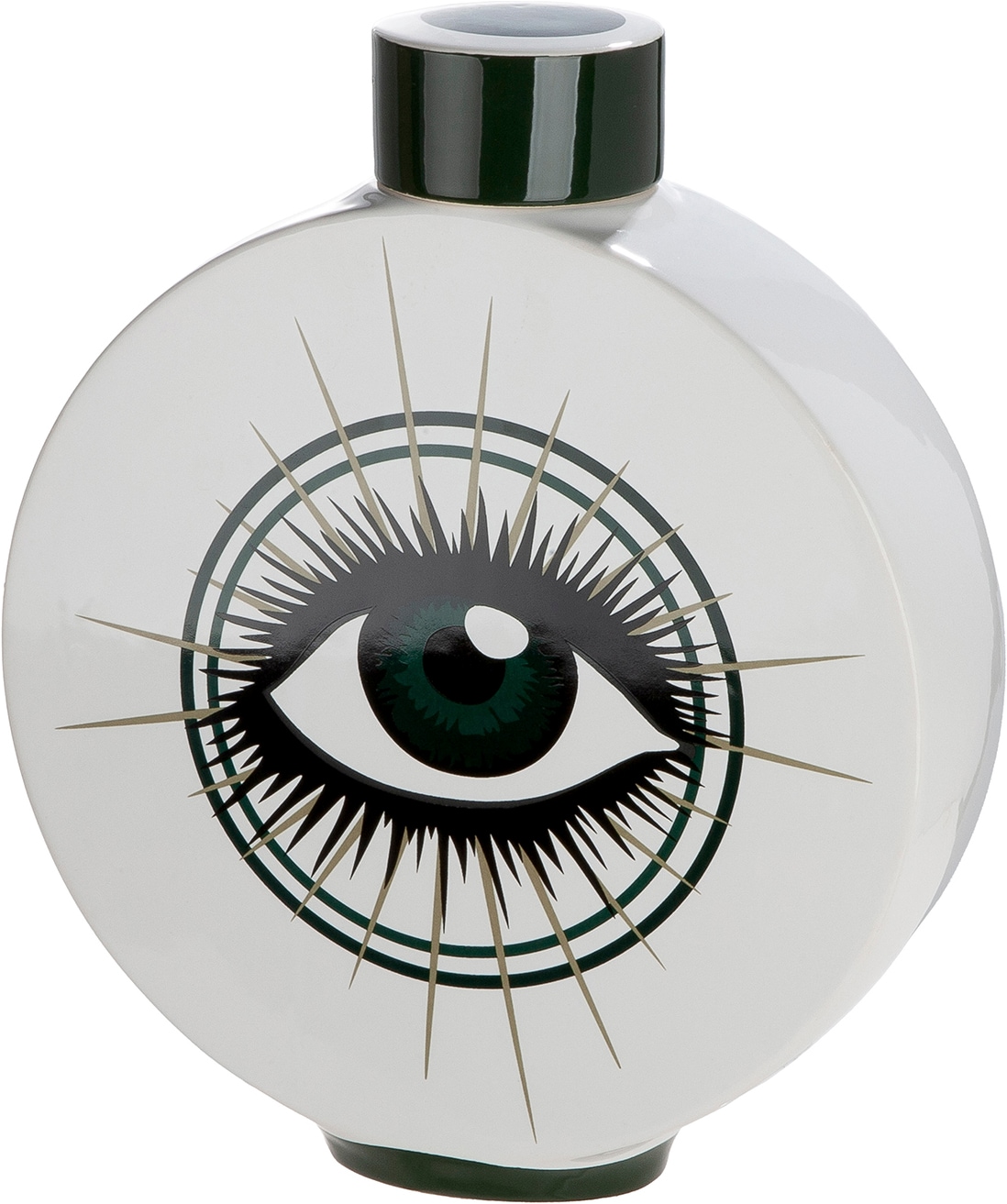 GILDE Tischvase »Deckelvase rund Magic Eye« Deckelvase, Magic Eye, Musterdesign, Aufbewahrung, modern