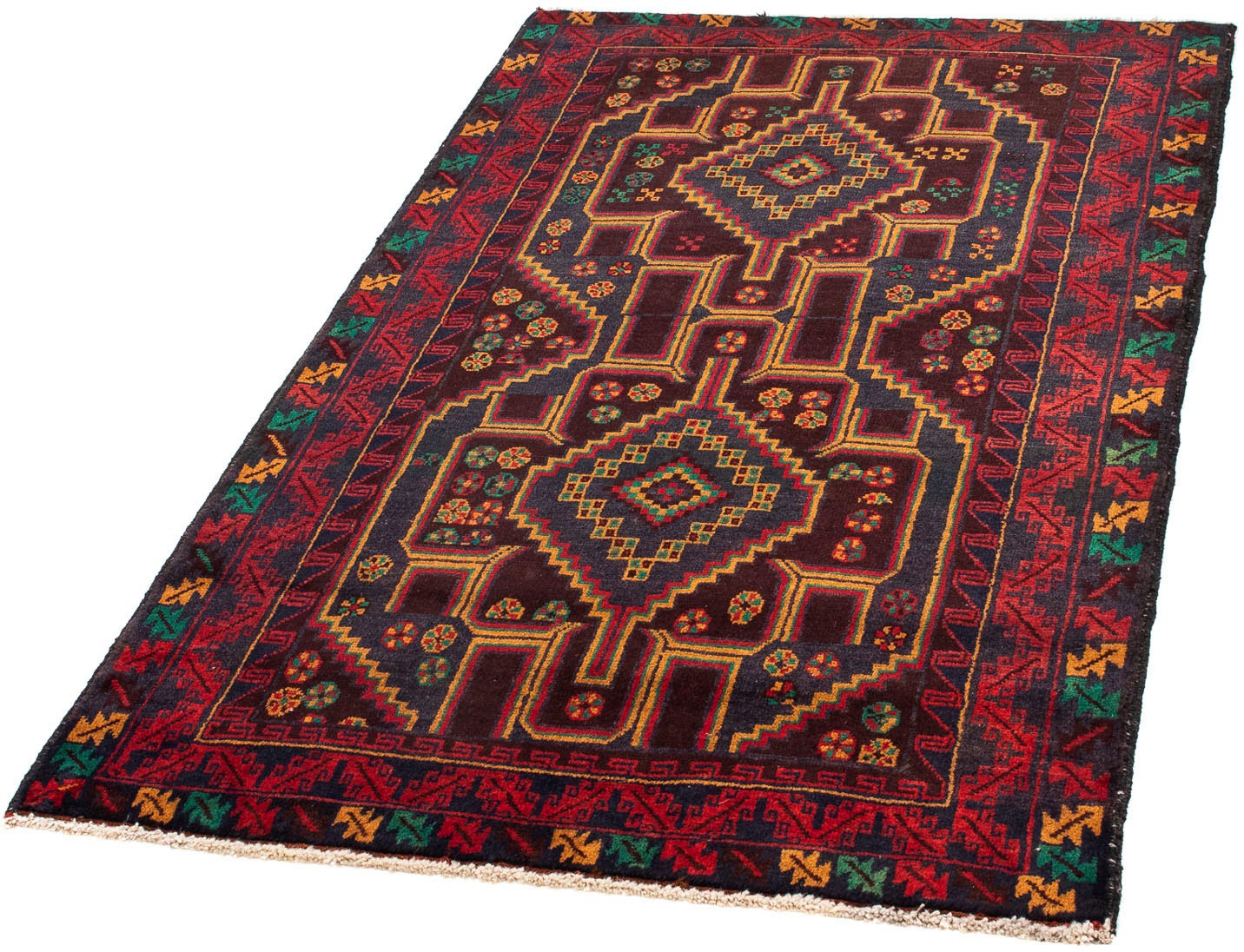 Image of morgenland Orientteppich »Belutsch - 145 x 87 cm - mehrfarbig«, rechteckig, 8 mm Höhe, Wohnzimmer, Handgeknüpft, Einzelstück mit Zertifikat bei Ackermann Versand Schweiz