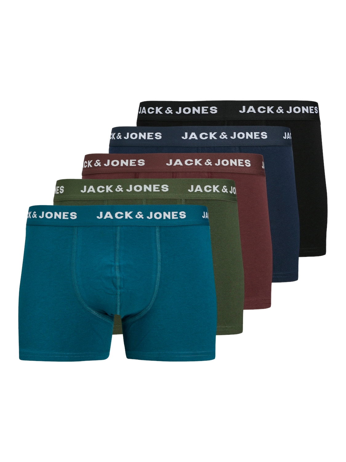 Jack & Jones Tronc »JACTEO – Elastische Boxershorts mit Stretch und Bund« Packung, 5 cuis tlg., bedruckt, modisch, regular fit, Jersey