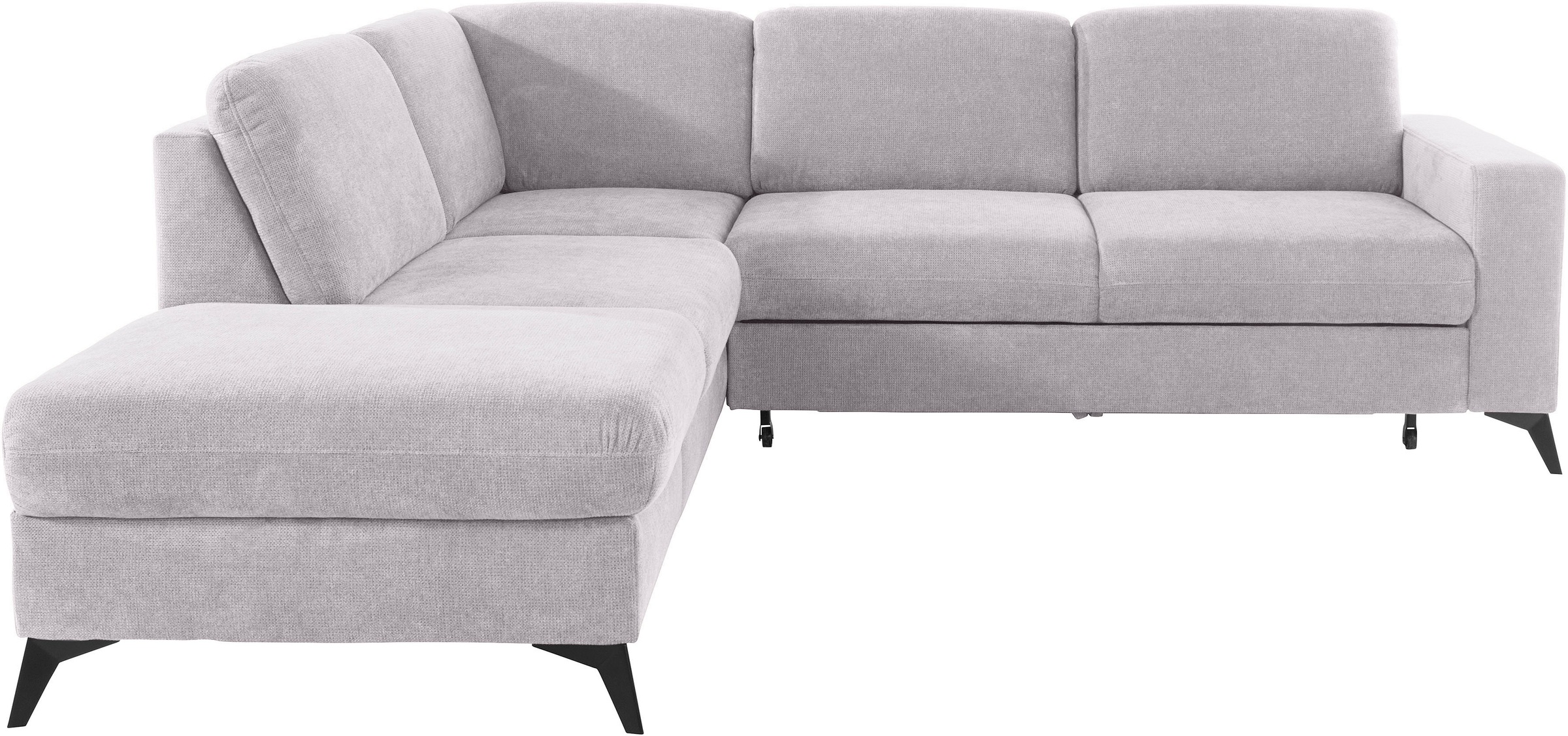 PLACES OF STYLE Ecksofa »Lolland L-Form« Wahlweise mit Bettfunktion und Stauraum, auch mit abwischbarem Bezug