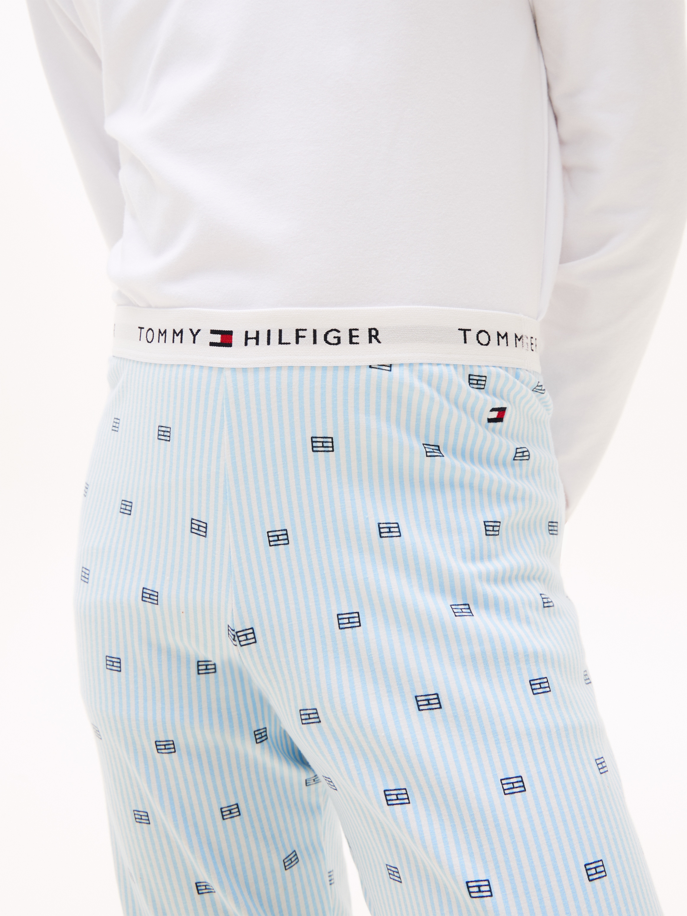 Tommy Hilfiger Underwear Schlafanzug »LS CUFFED PJ SET« 2 tlg. Regular fit für Kinder mit elastischem Bund