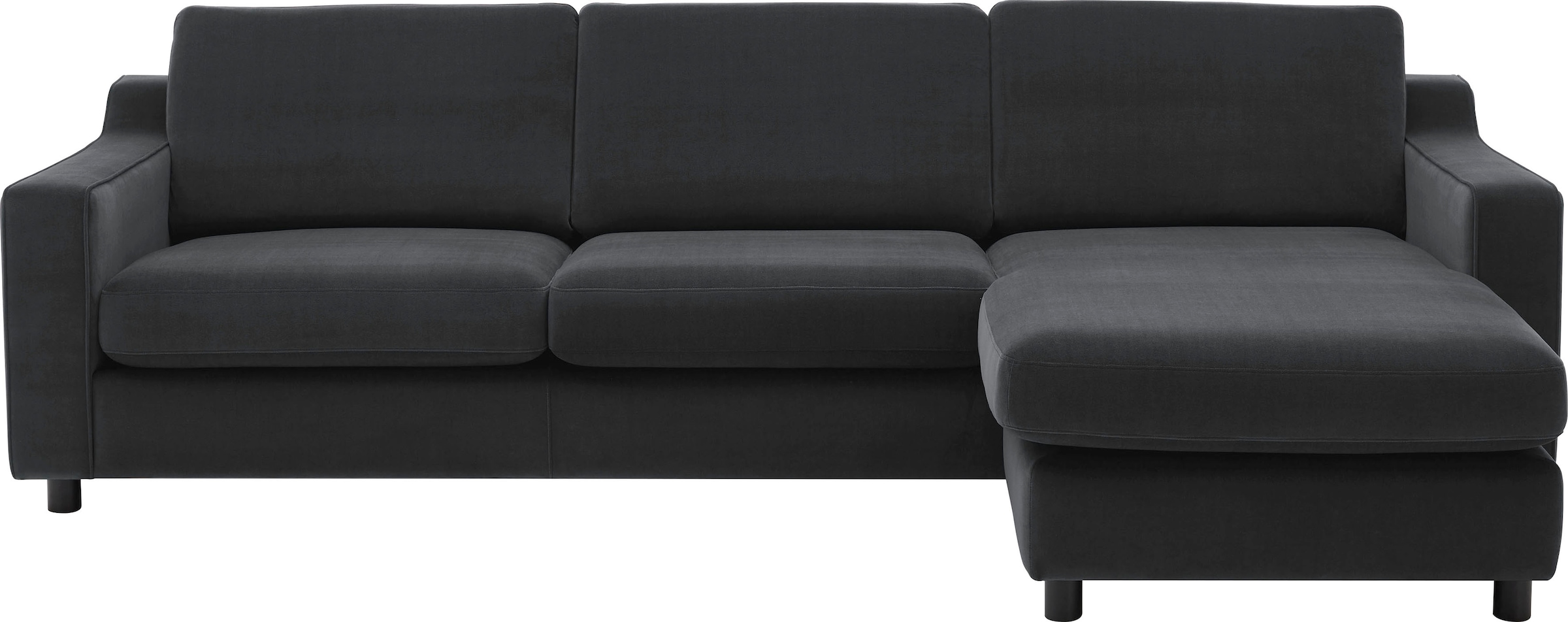 ATLANTIC home collection Ecksofa »Luka L-Form« pflegeleichter Samtvelours