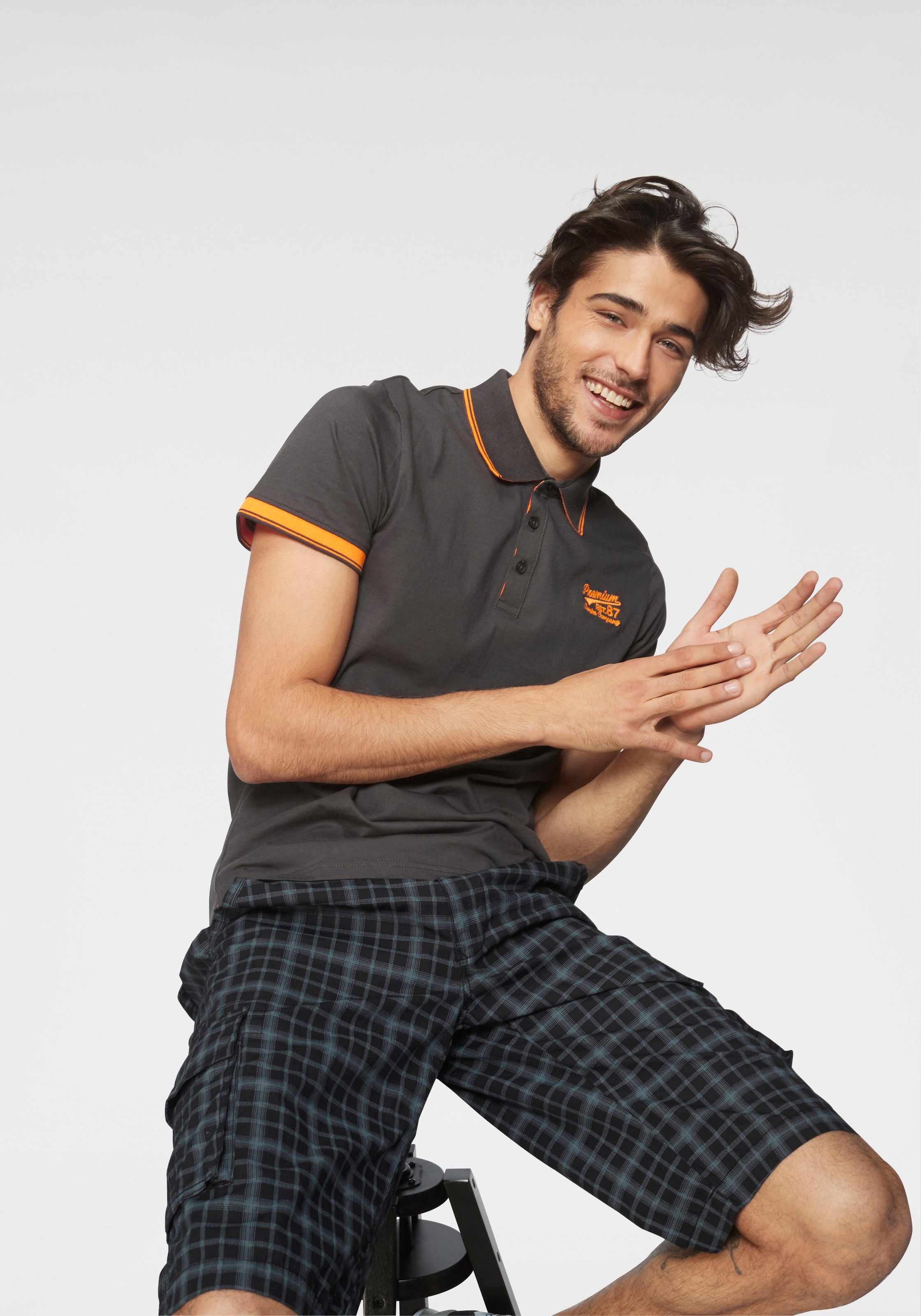 Image of John Devin Poloshirt, kontrastfarbene Farbeinsätze bei Ackermann Versand Schweiz