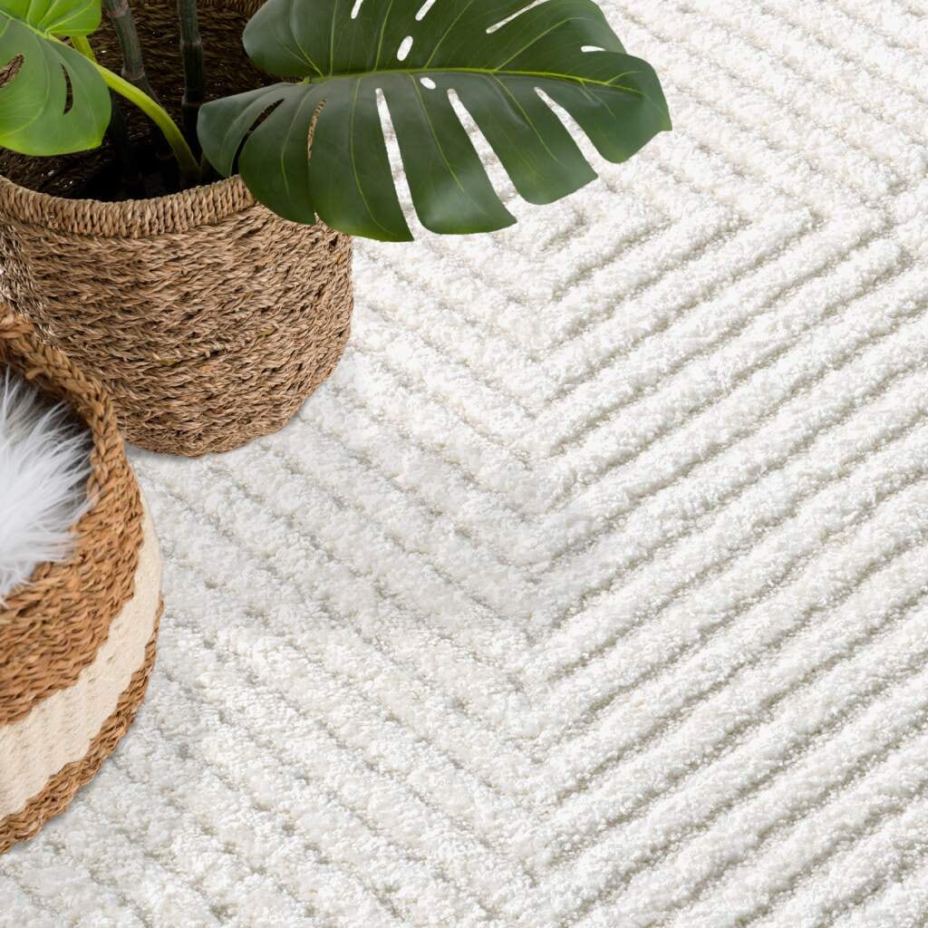 Carpet City Teppich »LOUNGE 0632« rechteckig 15 mm Höhe Kurzflor-Teppich Modern, Hoch-Tief-Struktur, Wohnzimmer, Schlafzimmer