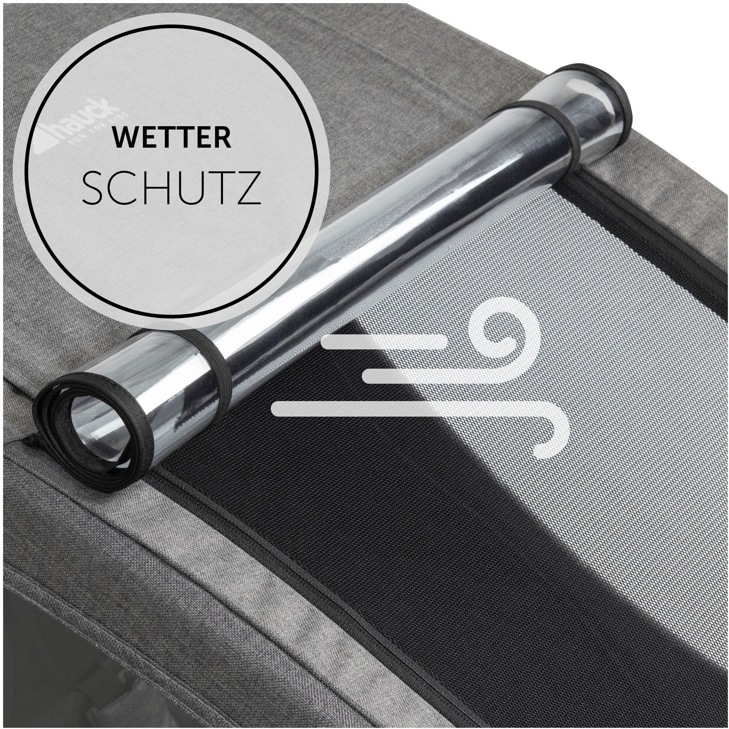 Hauck Fahrradkinderanhänger »2in1 Bike Trailer und Buggy Dryk Duo, melange grey« für 2 Kinder; inklusive Deichsel