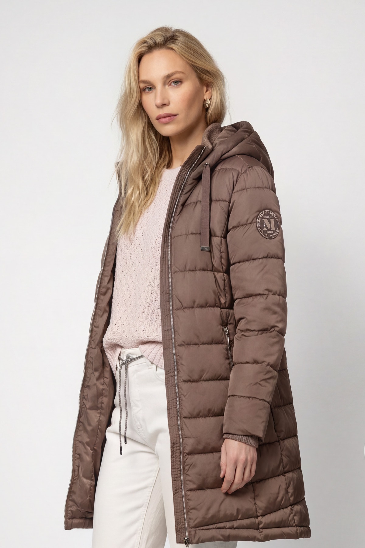 Monari Manteau matelassé »Mantel Stepp« Coupe régulière avec col montant et capuche