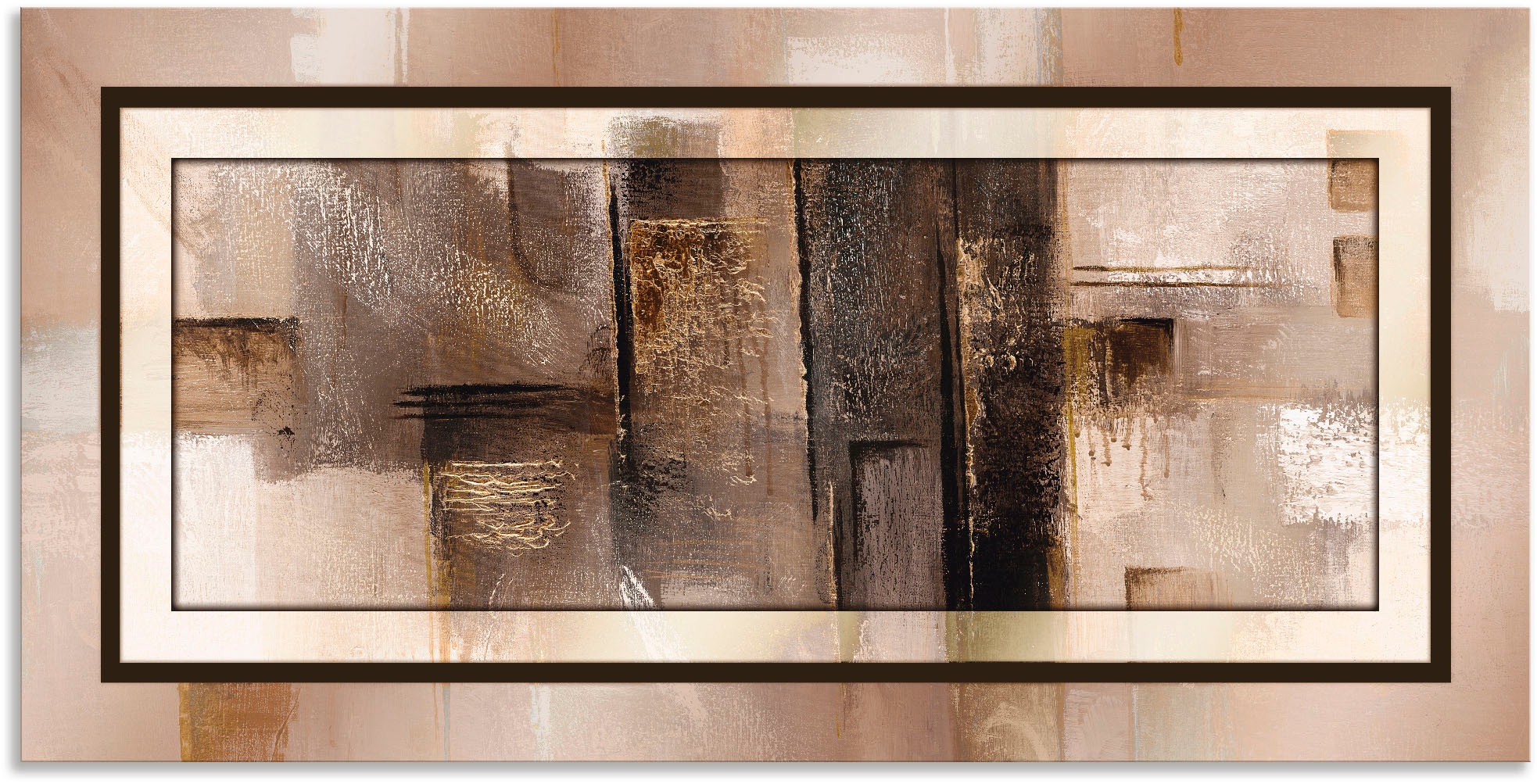 Image of Artland Wandbild "Quadrate - abstrakt 1" Muster 1 Stk. tlg. als Alubild, Leinwandbild in verschied. Grössen