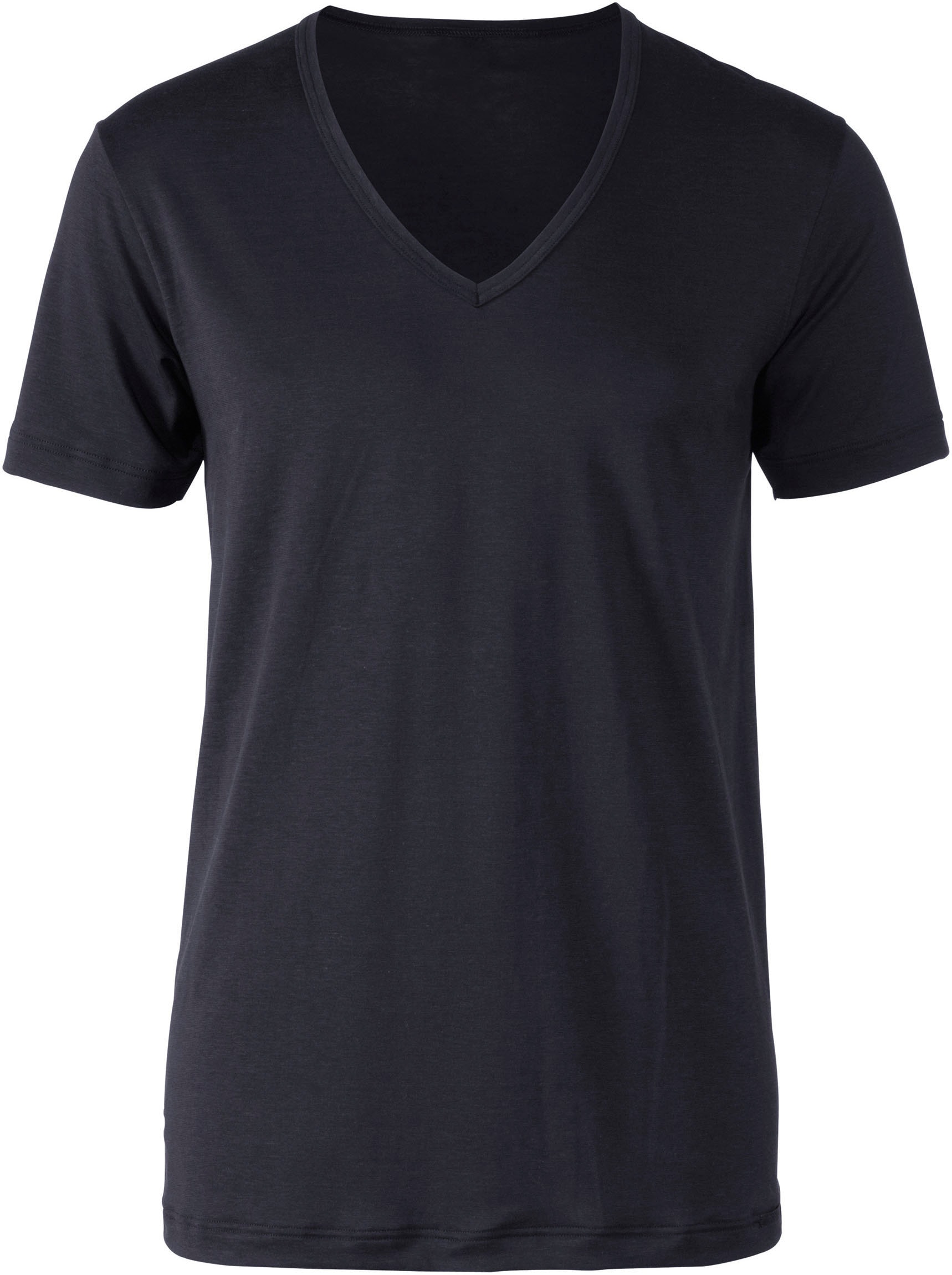 CALIDA T-shirt à manches courtes »Focus« Col en V, jersey simple, coutures plates, élastique, doux